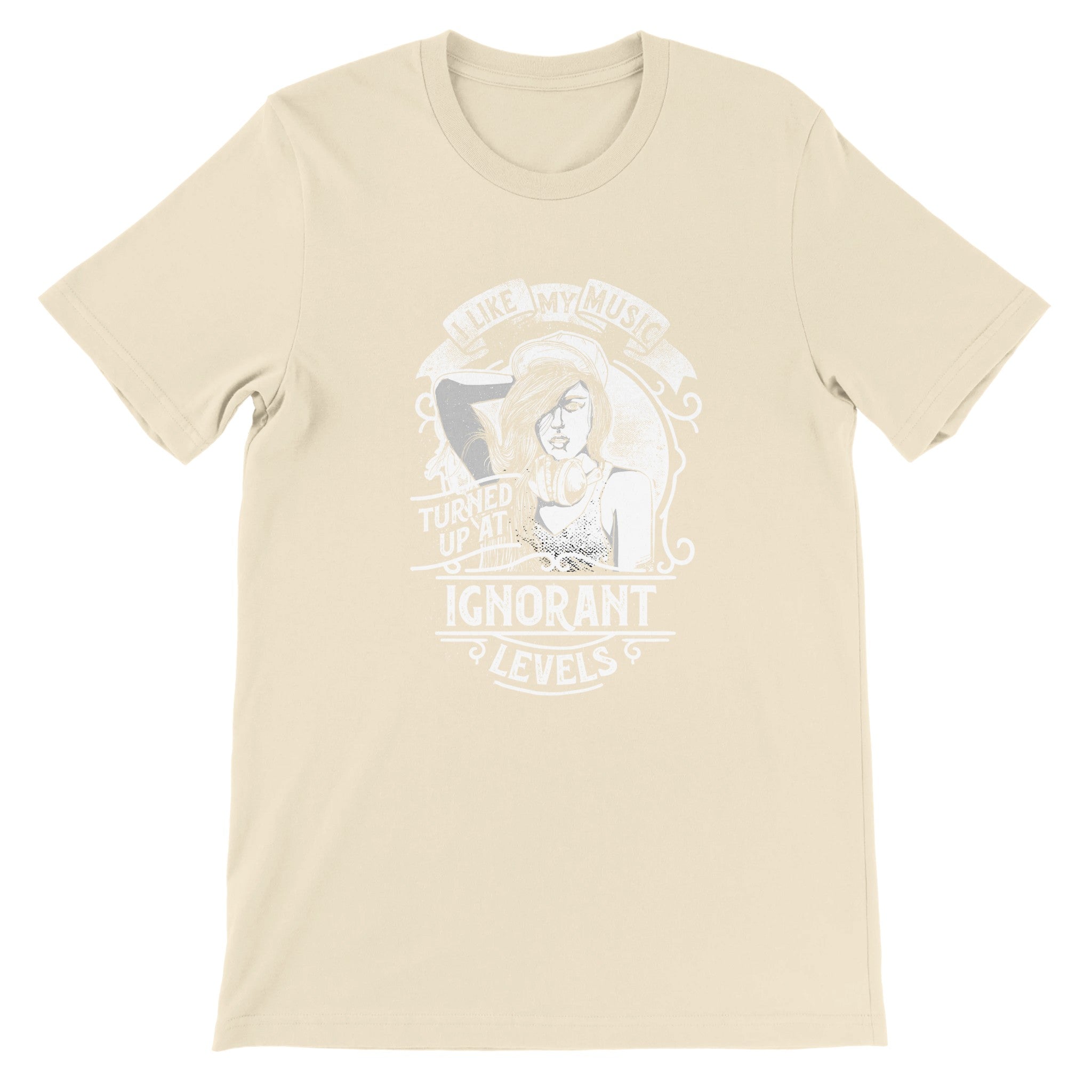 Budget Unisex Crewneck T-shirt/I-Like-My-Music - Enet Images