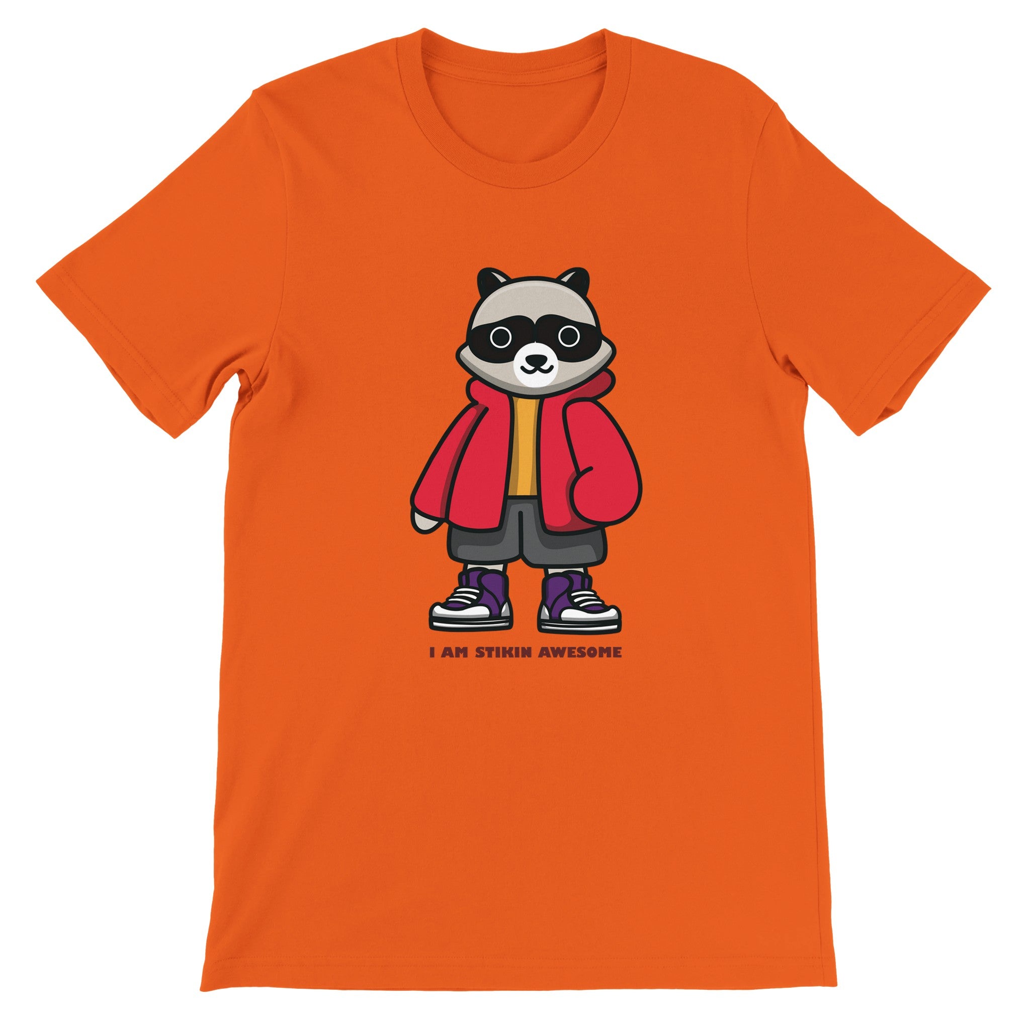 Budget Unisex Crewneck T-shirt/Skunk-Stikin-Awesome - Enet Images