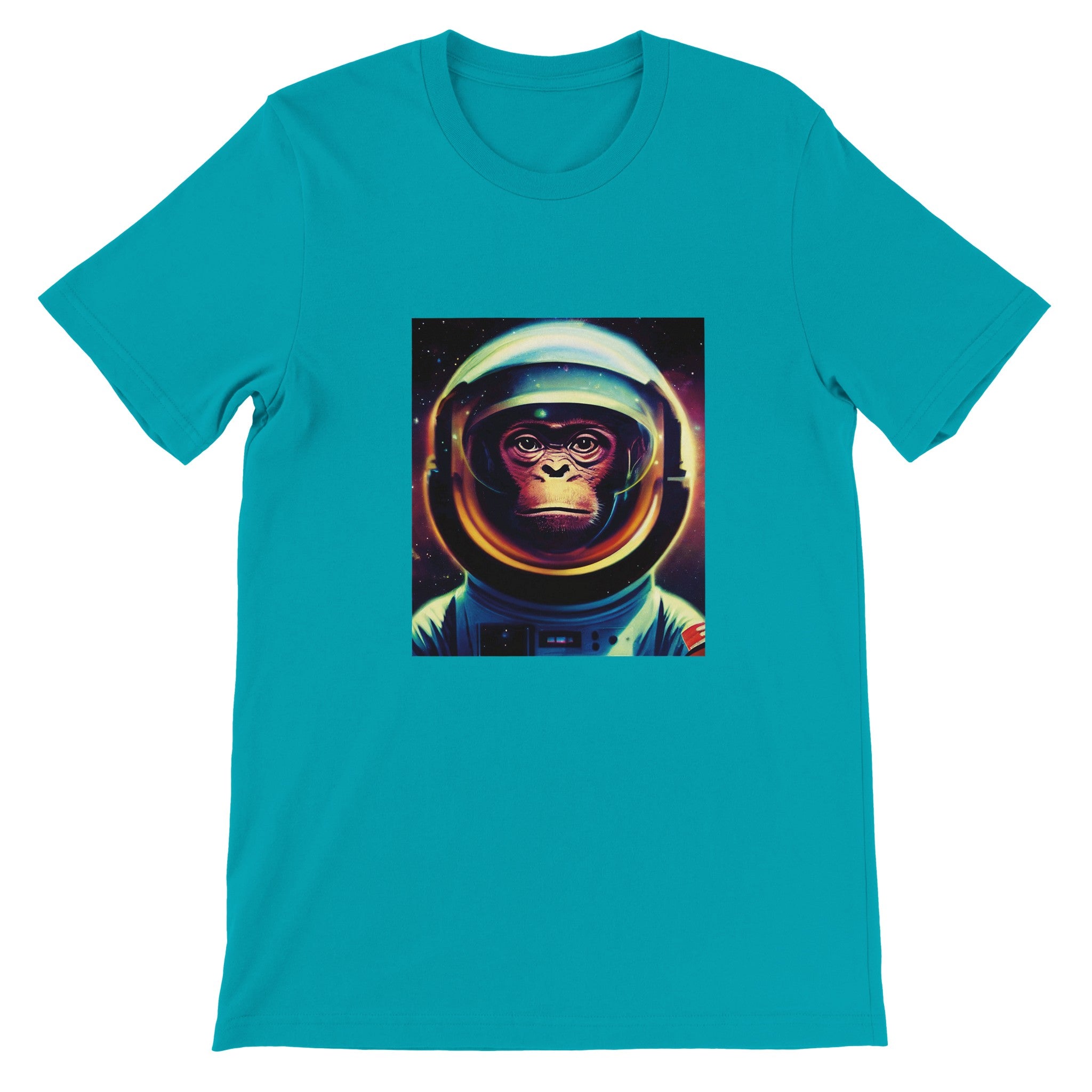 Budget Unisex Crewneck T-shirt/Monkey-Astronaut - Enet Images