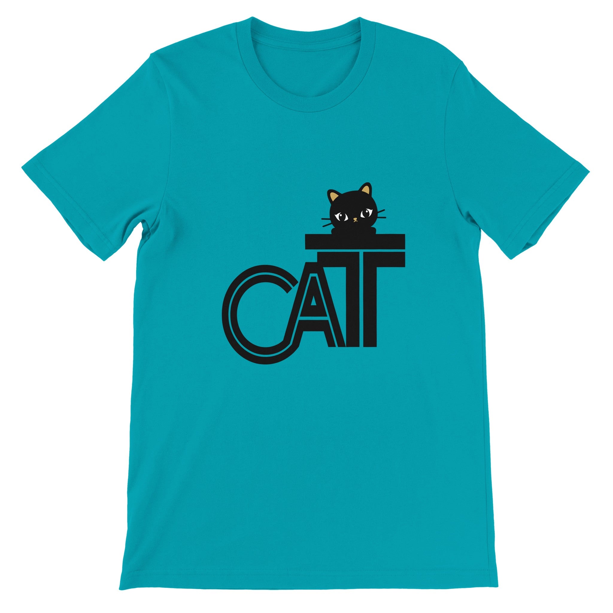 Budget Unisex Crewneck T-shirt/Cat-Funny - Enet Images