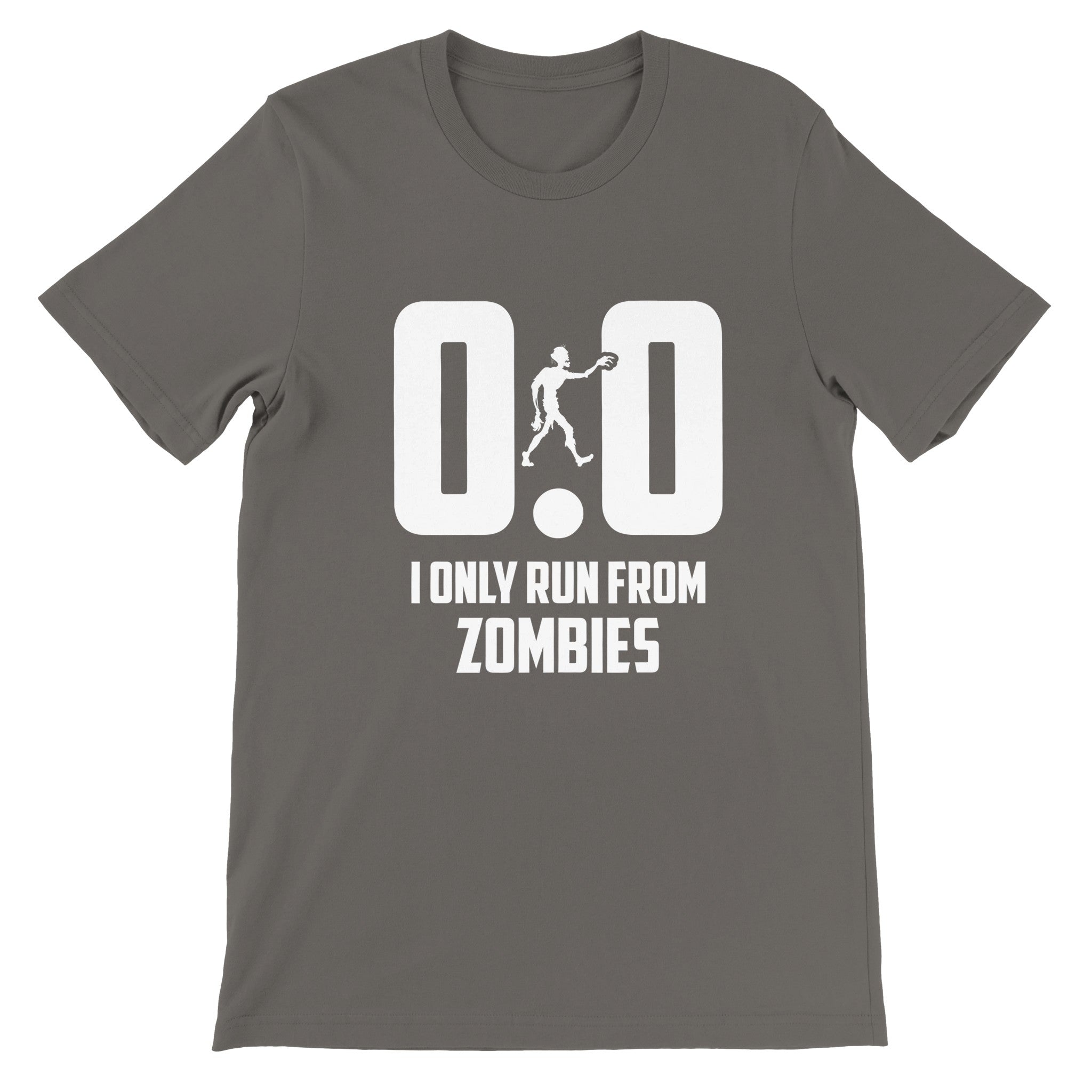 Budget Unisex Crewneck T-shirt/Only-Run-From-Zombies - Enet Images