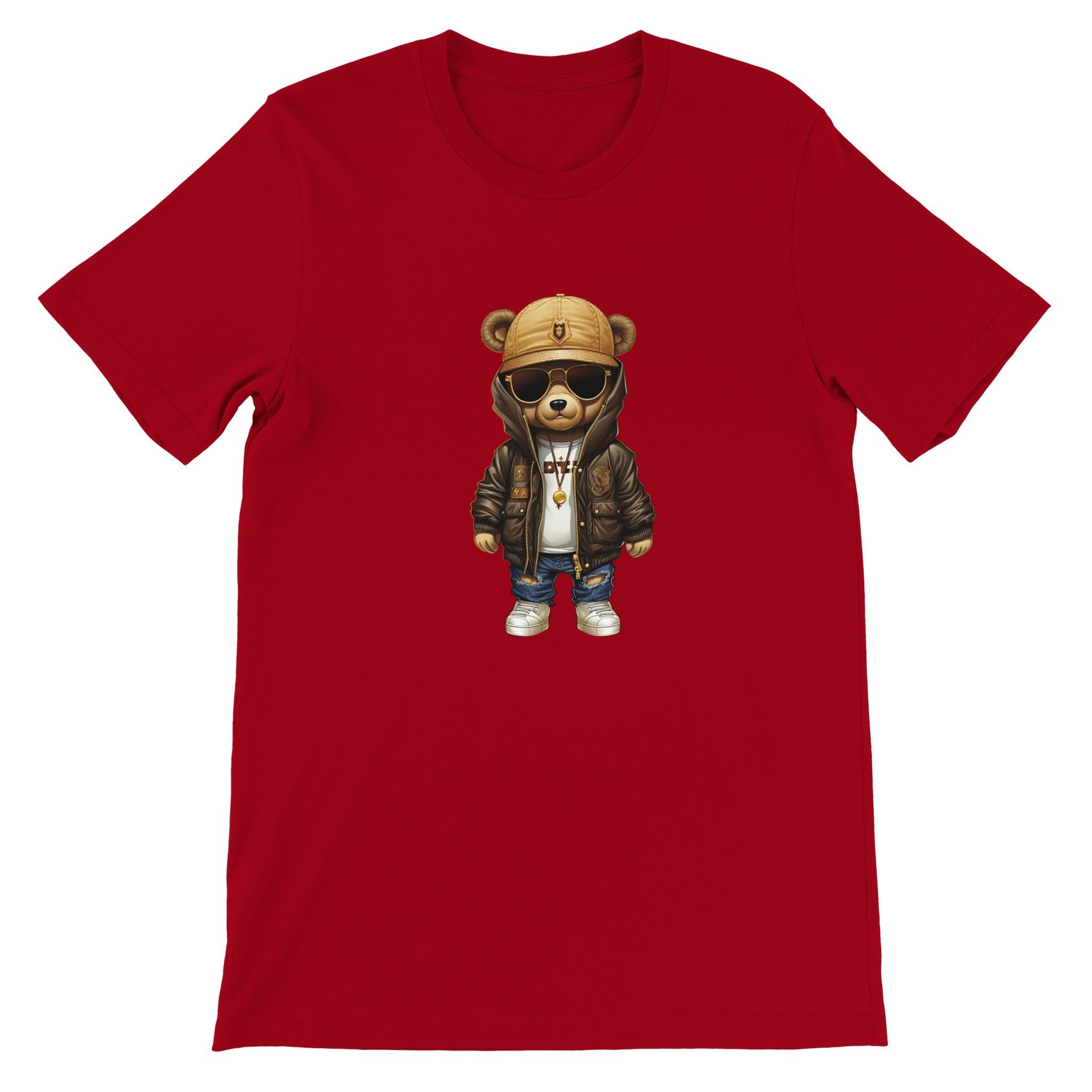 Budget Unisex Crewneck T-shirt/Teddy-Bear-Hip-Hop - Enet Images