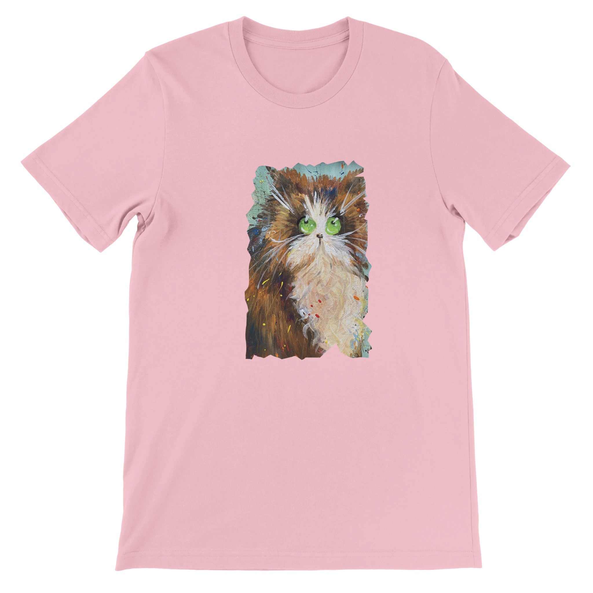 Budget Unisex Crewneck T-shirt/Cute-Cat - Enet Images