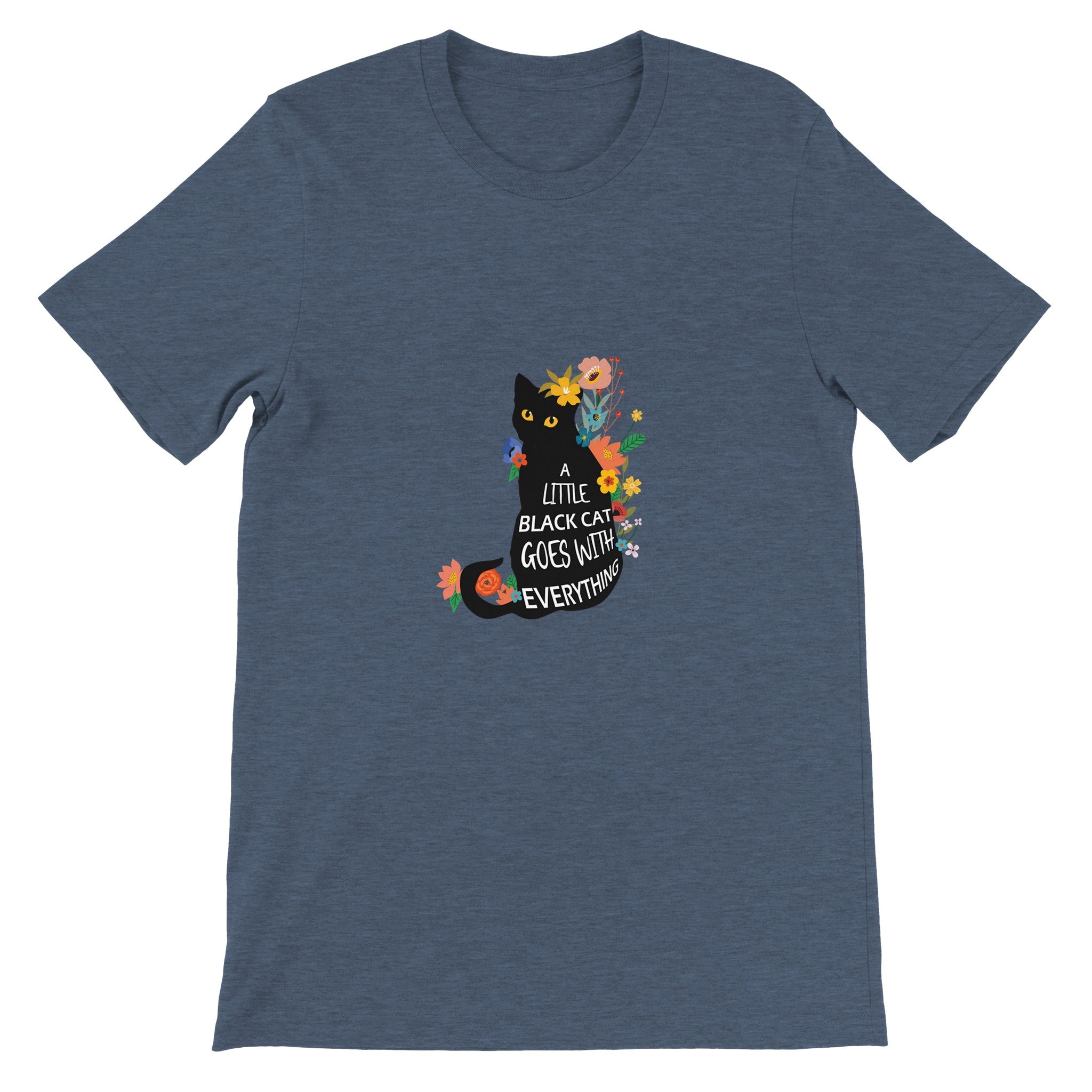 Budget Unisex Crewneck T-shirt/Black-Cat-Is-Everything - Enet Images