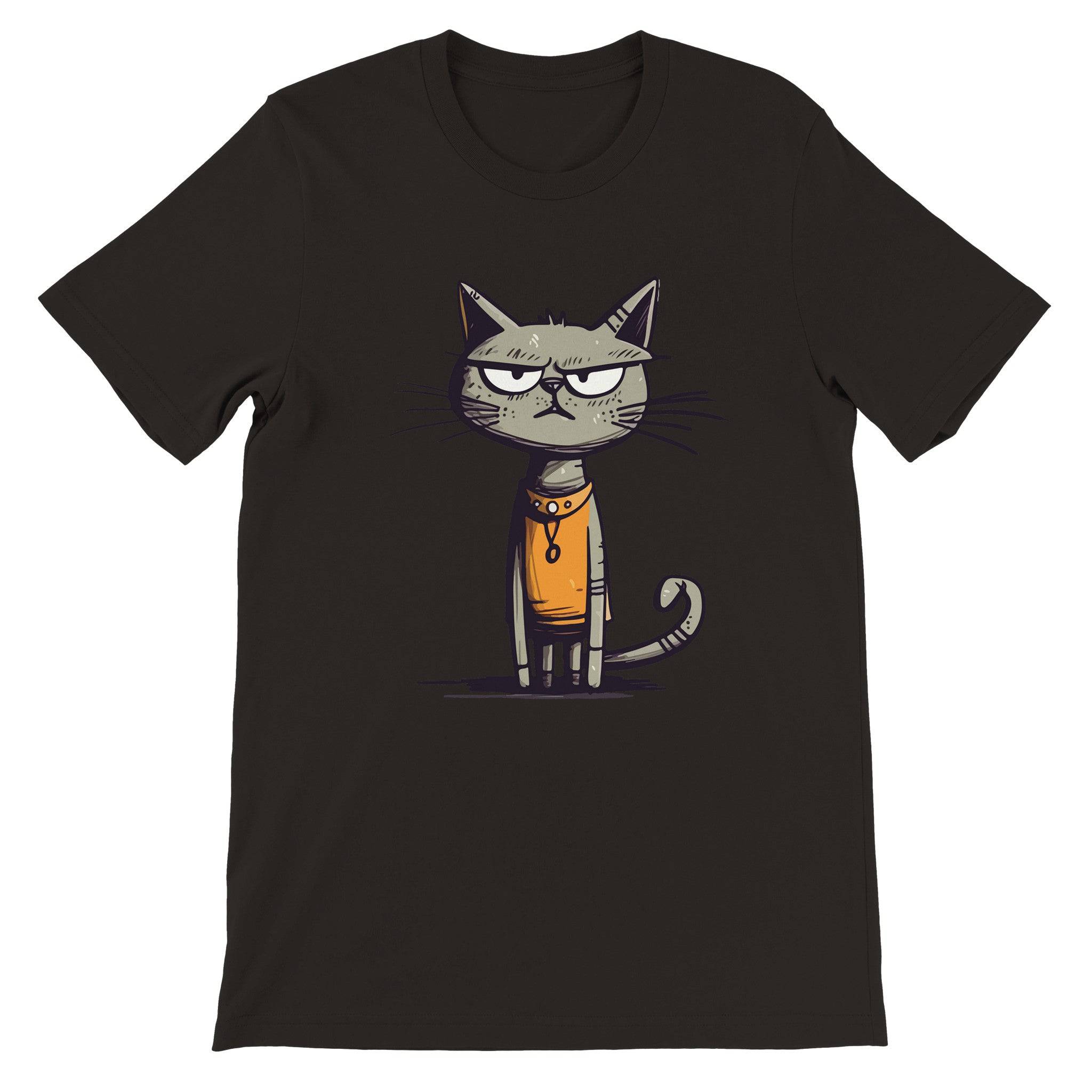 Budget Unisex Crewneck T-shirt/Egyptian-Funny-Cat - Enet Images