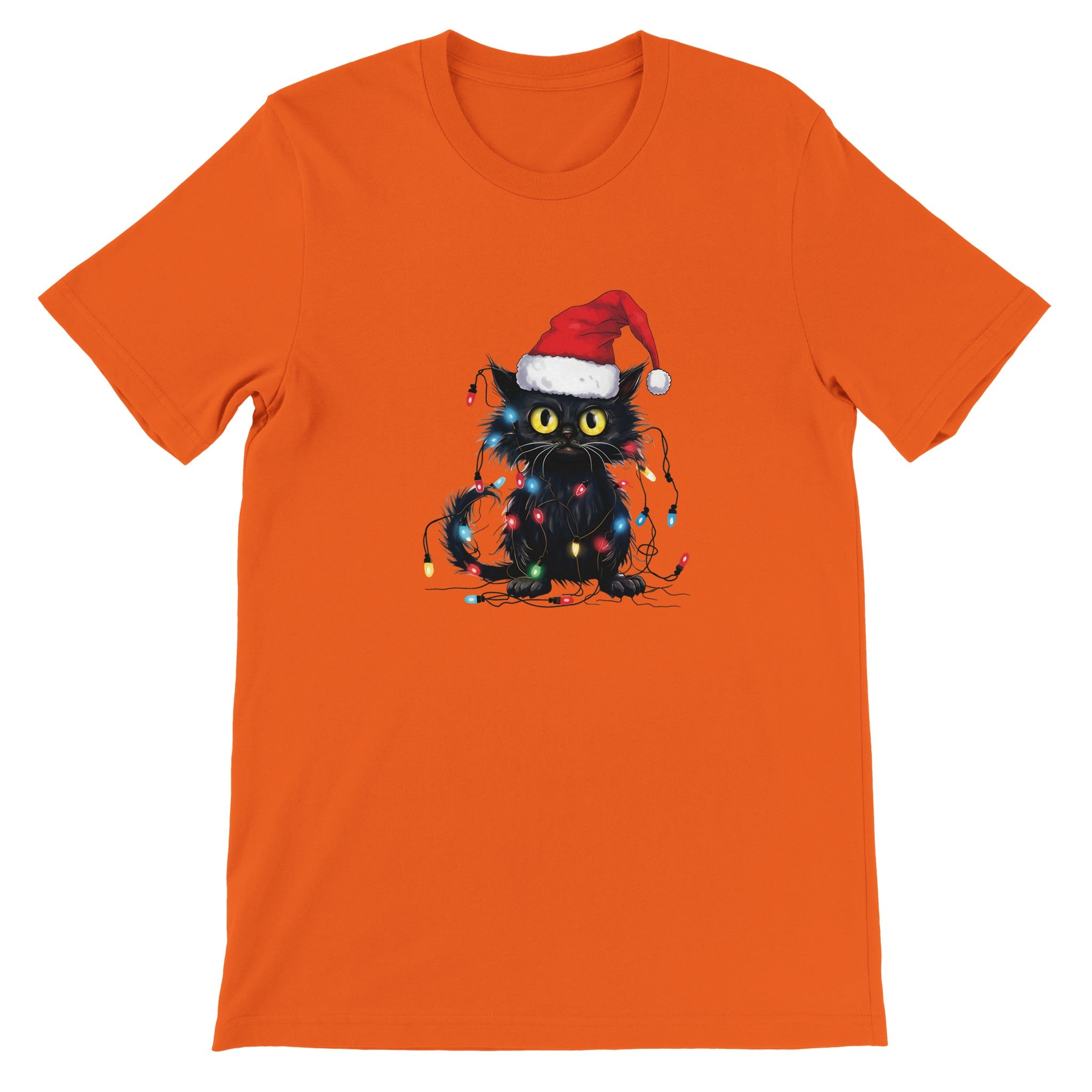 Budget Unisex Crewneck T-shirt/Cat-Fairylights - Enet Images