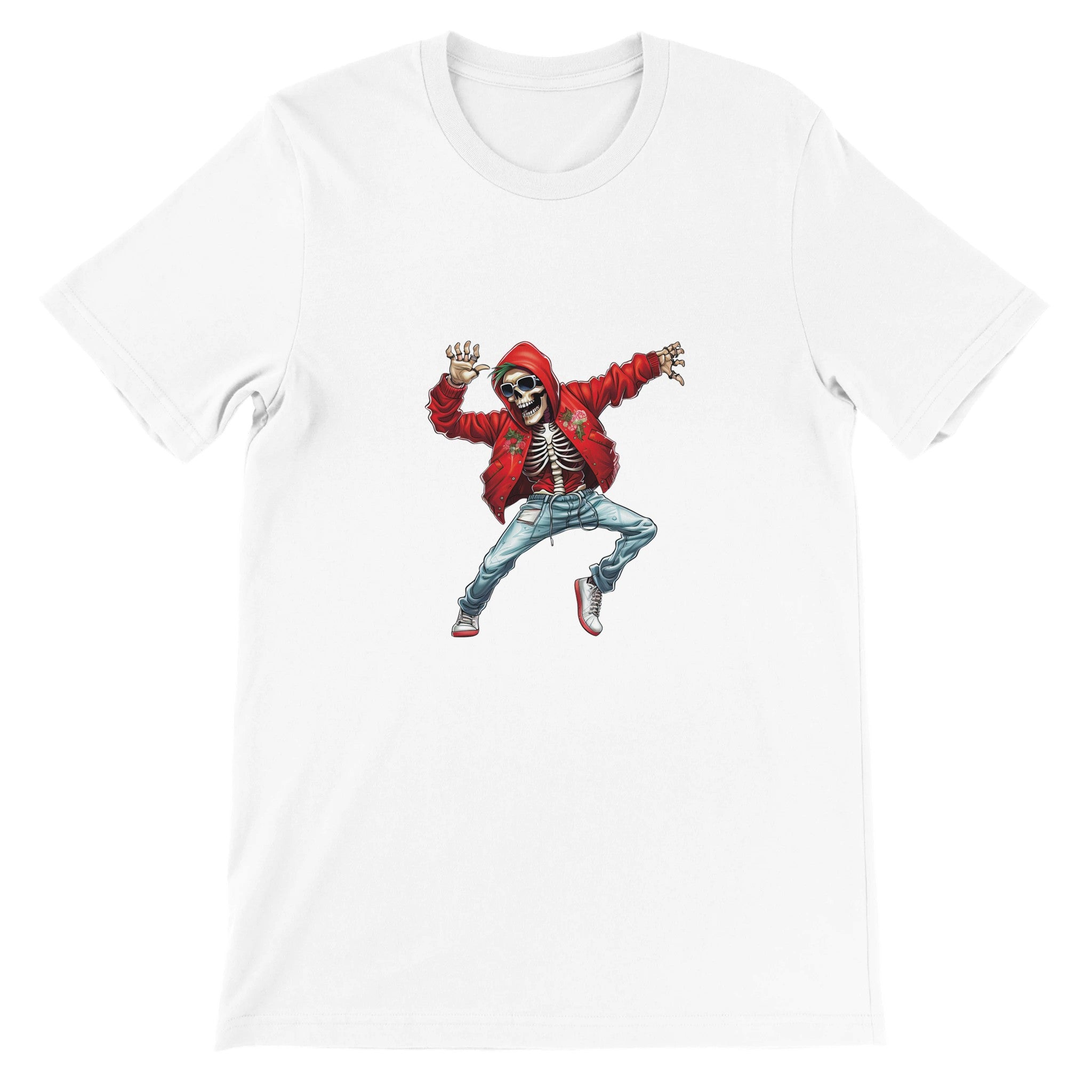 Budget Unisex Crewneck T-shirt/Skeleton-Christmas - Enet Images