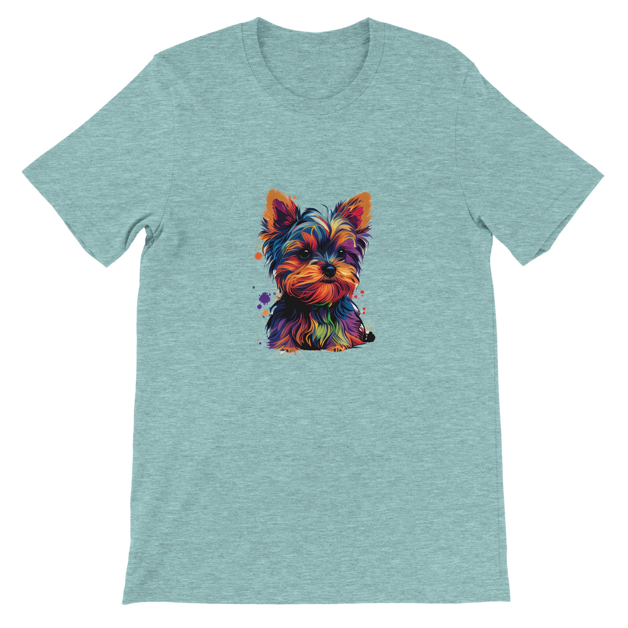 Budget Unisex Crewneck T-shirt/Yorkie-Colorful - Enet Images