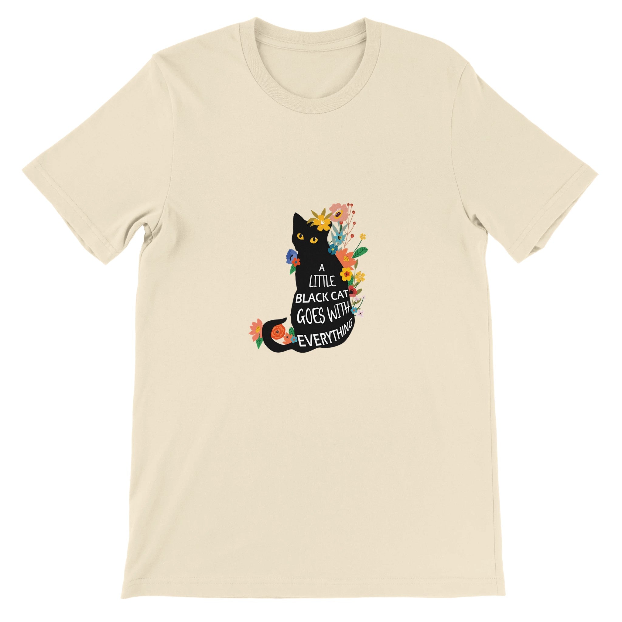 Budget Unisex Crewneck T-shirt/Black-Cat-Is-Everything - Enet Images