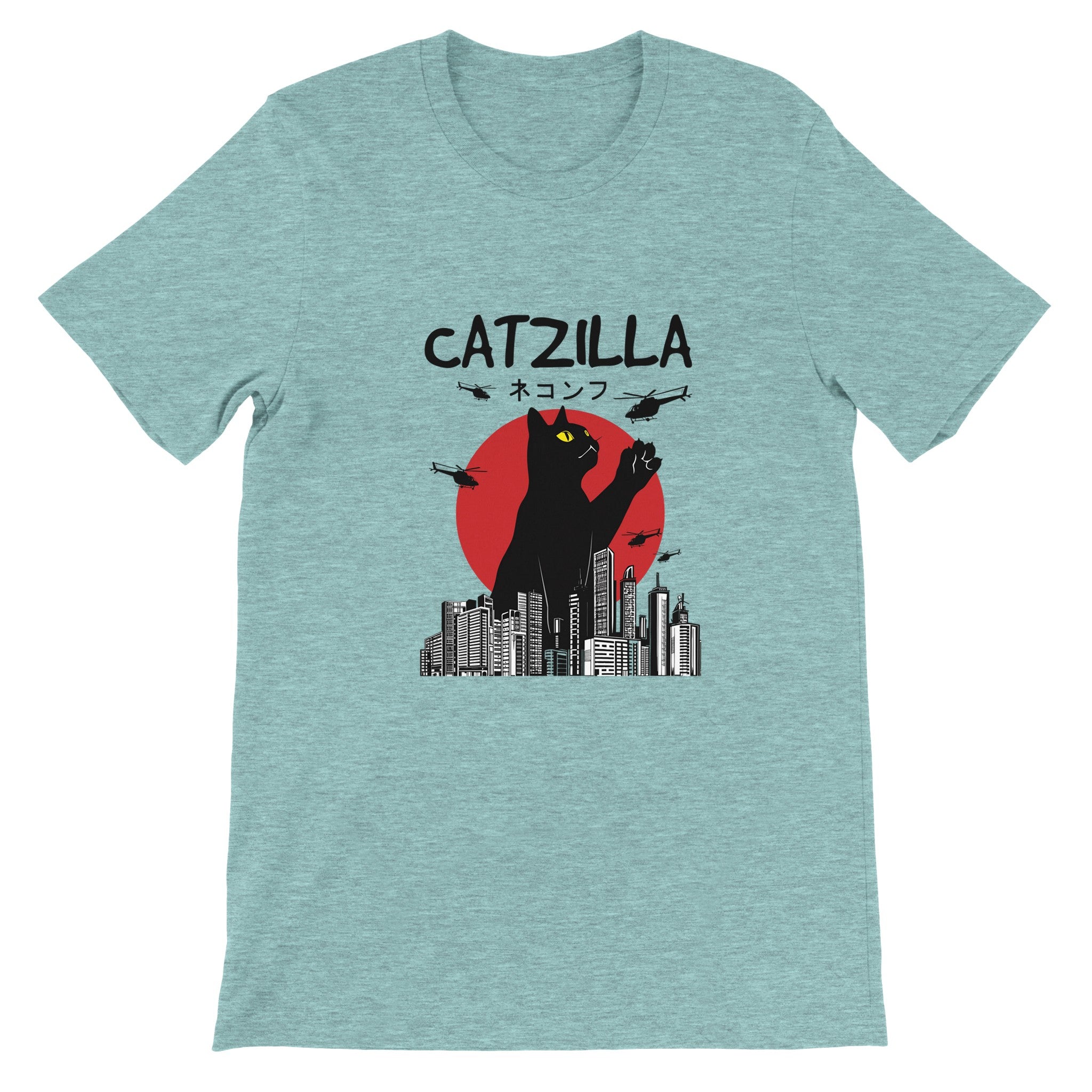 Budget Unisex Crewneck T-shirt/Catzilla - Enet Images