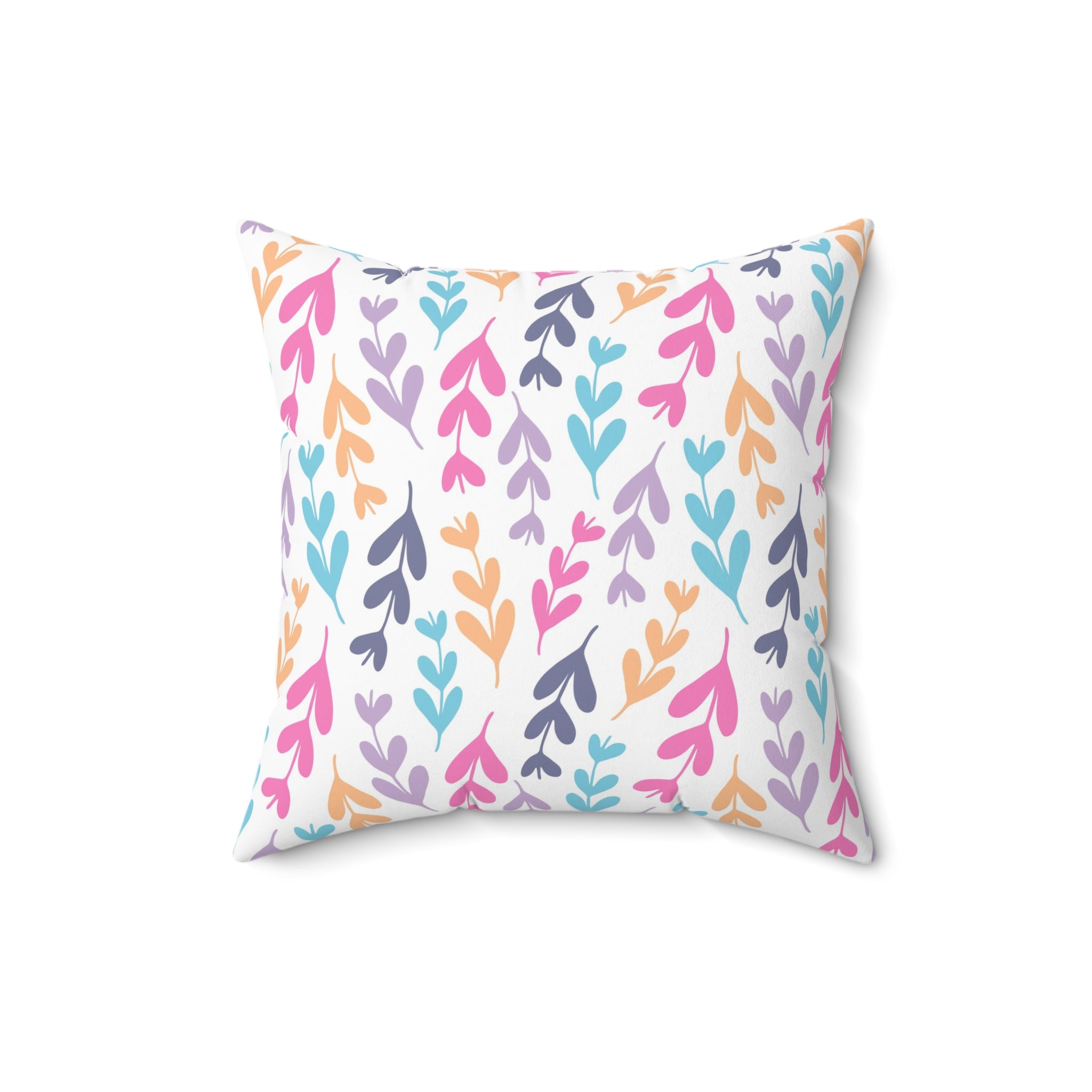 Valentine Heart Flowers/Spun Polyester Square Pillow - Enet Images