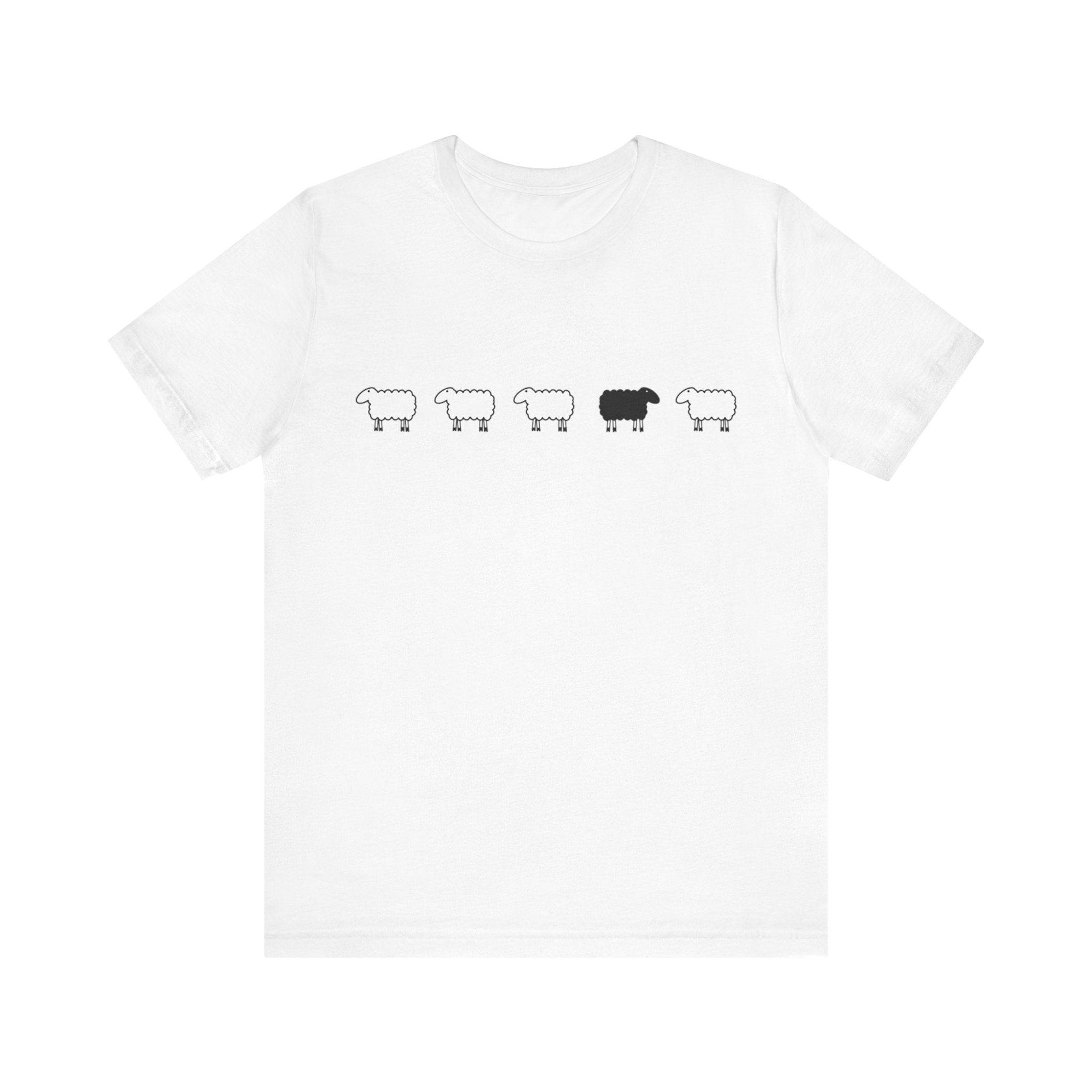 Budget Unisex Crewneck T-shirt/Sheep-Black-Sheep - Enet Images