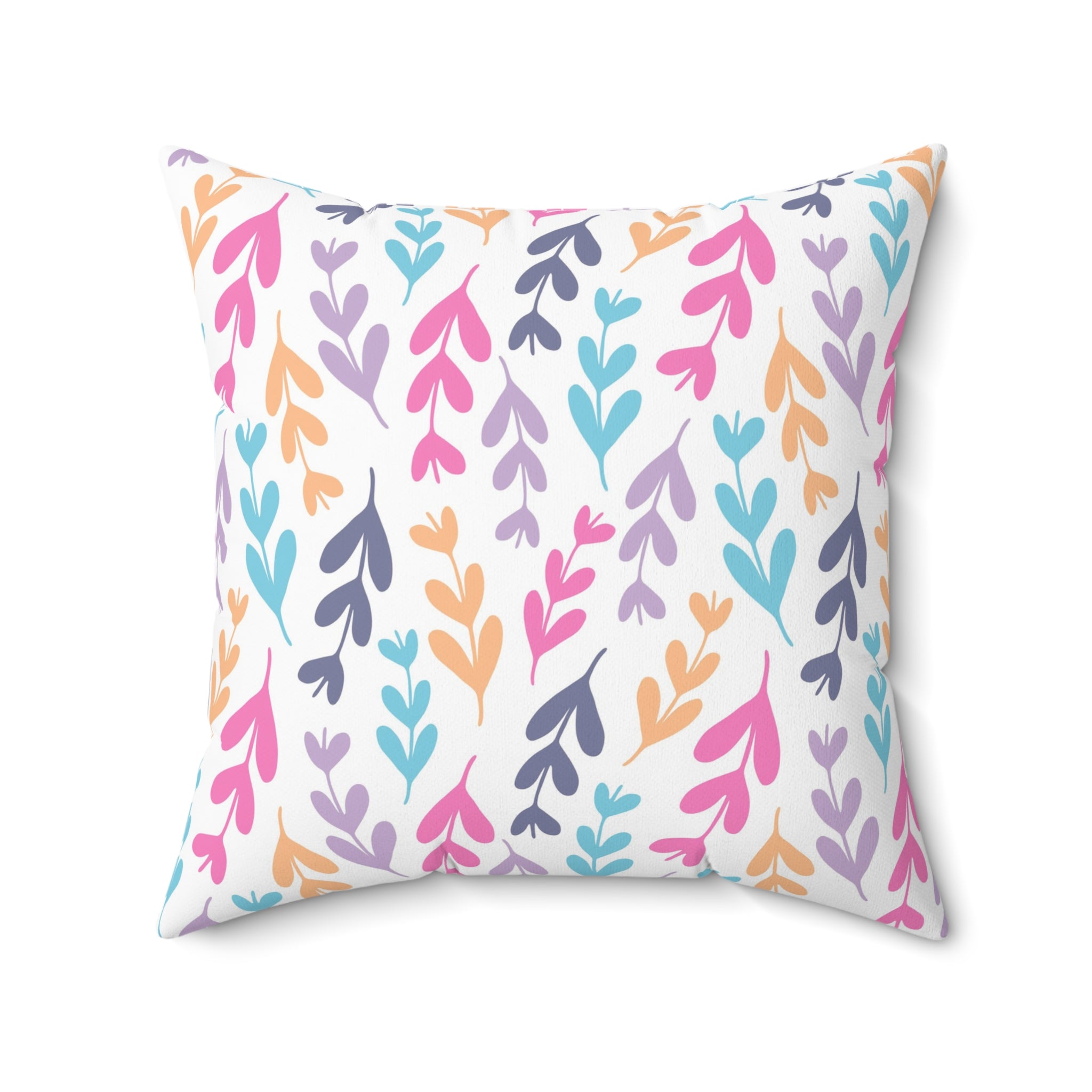 Valentine Heart Flowers/Spun Polyester Square Pillow - Enet Images
