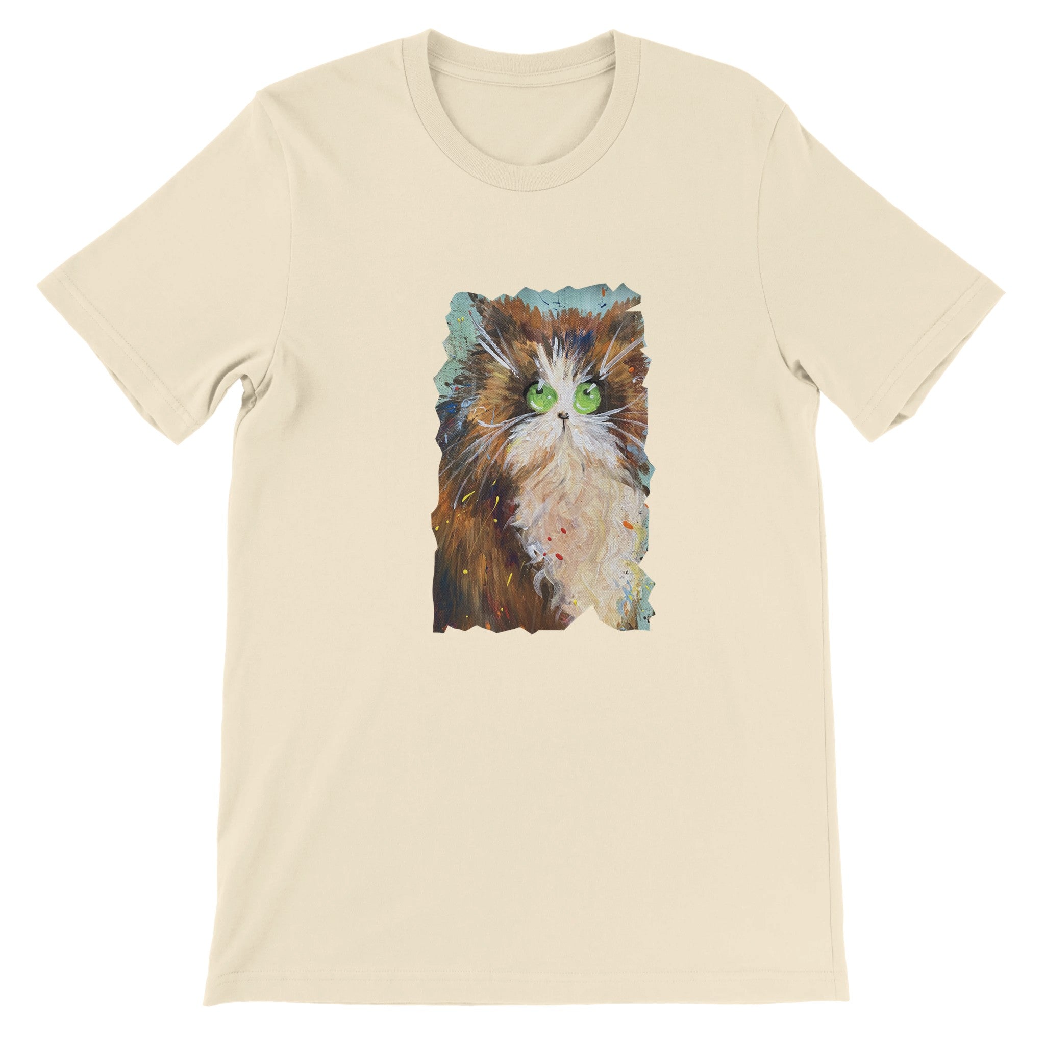 Budget Unisex Crewneck T-shirt/Cute-Cat - Enet Images
