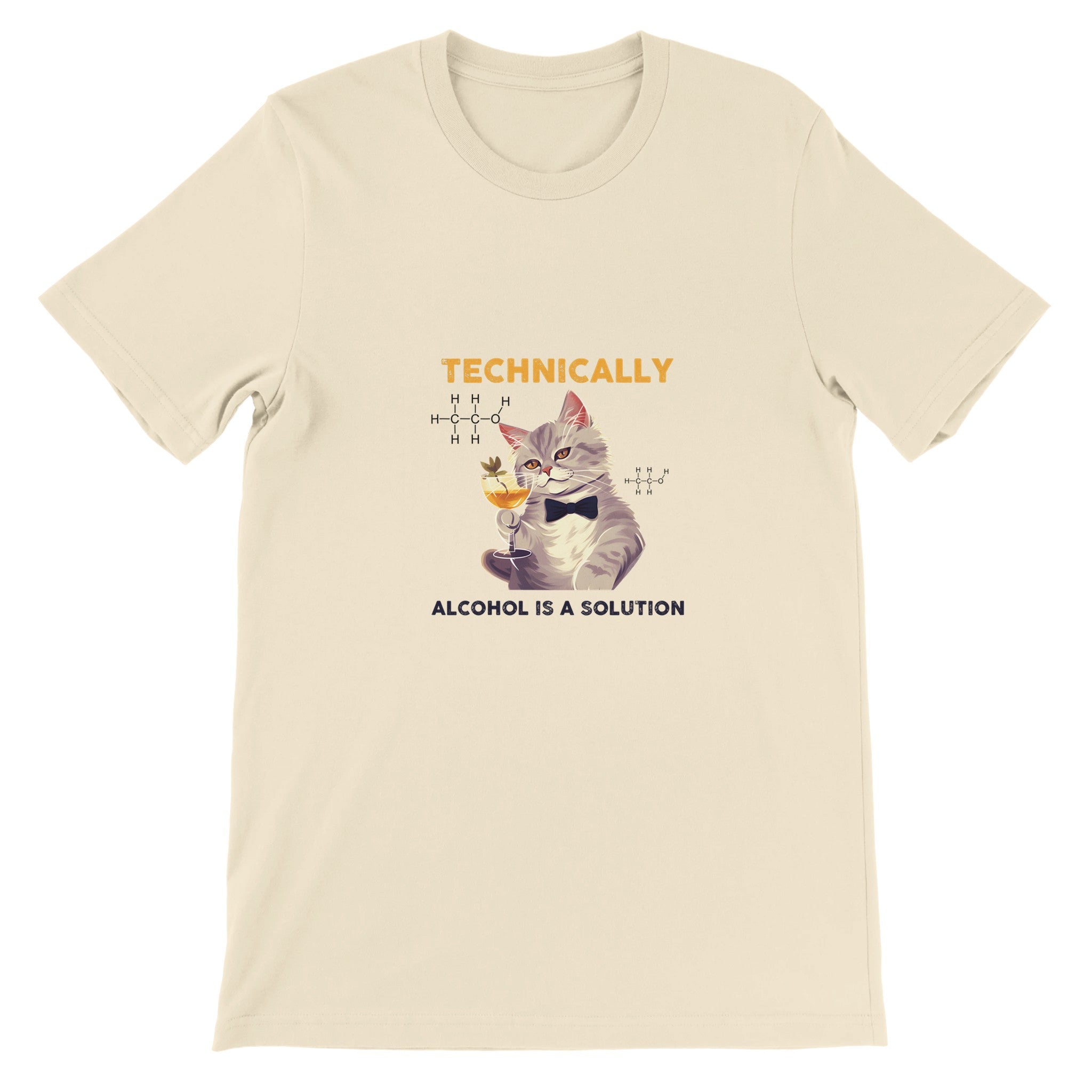 Budget Unisex Crewneck T-shirt/Alcohol-Is-A-Solution - Enet Images