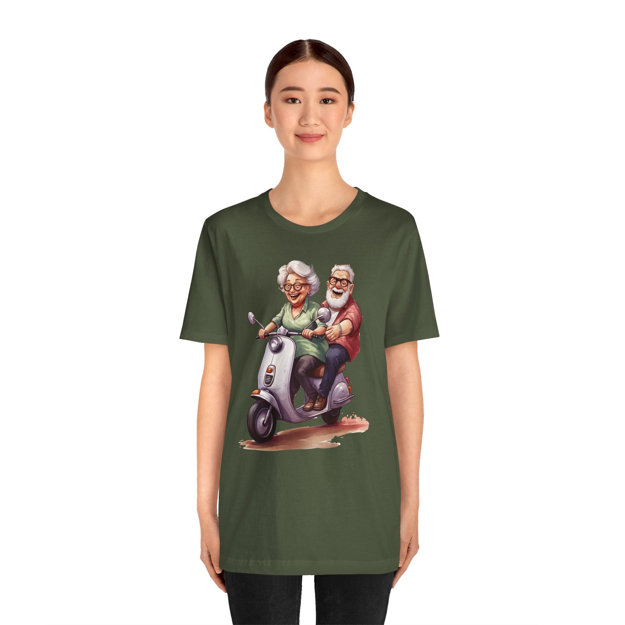 Budget Unisex Crewneck T-shirt/Grandparents-Vespa - Enet Images