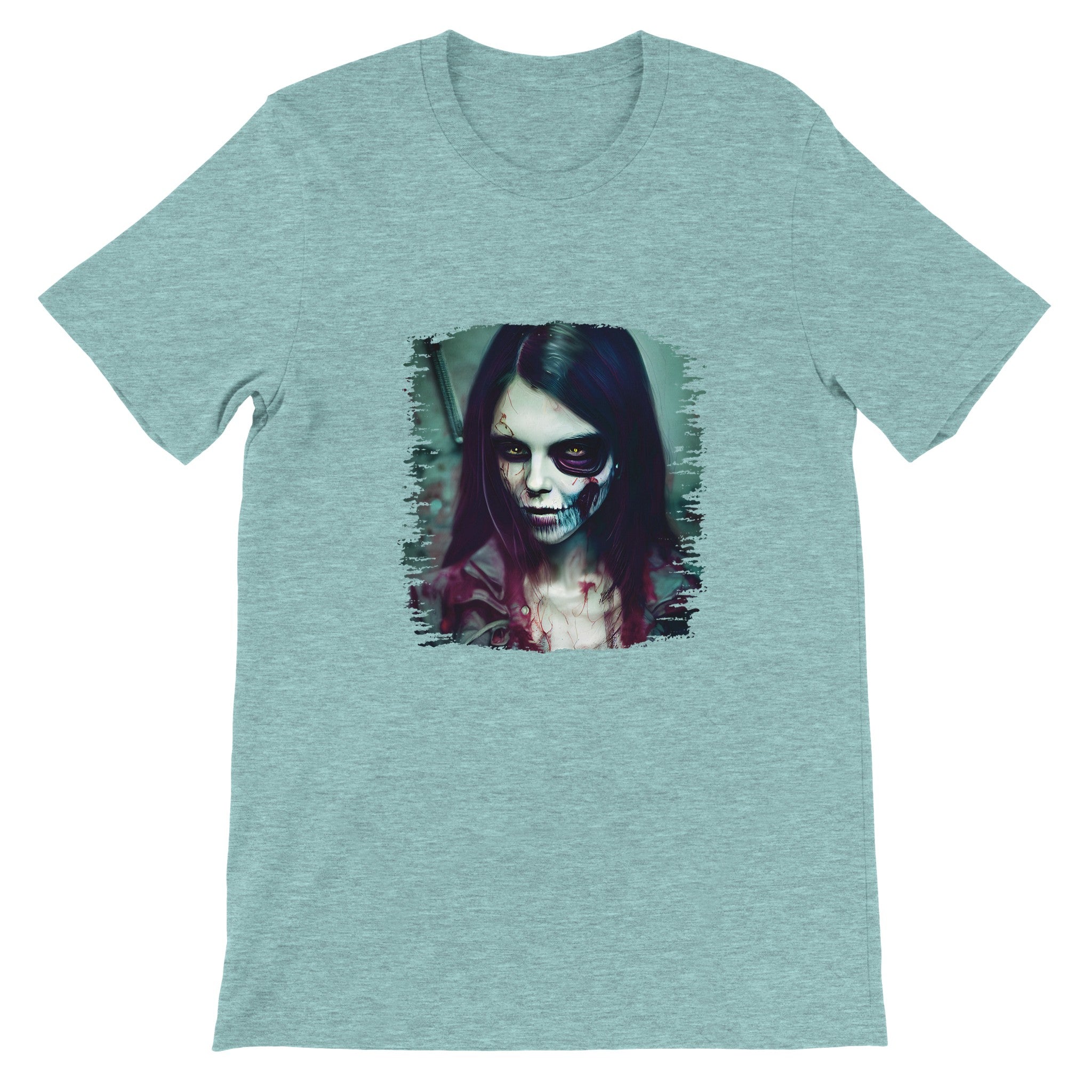 Budget Unisex Crewneck T-shirt/Zombie-Lady - Enet Images
