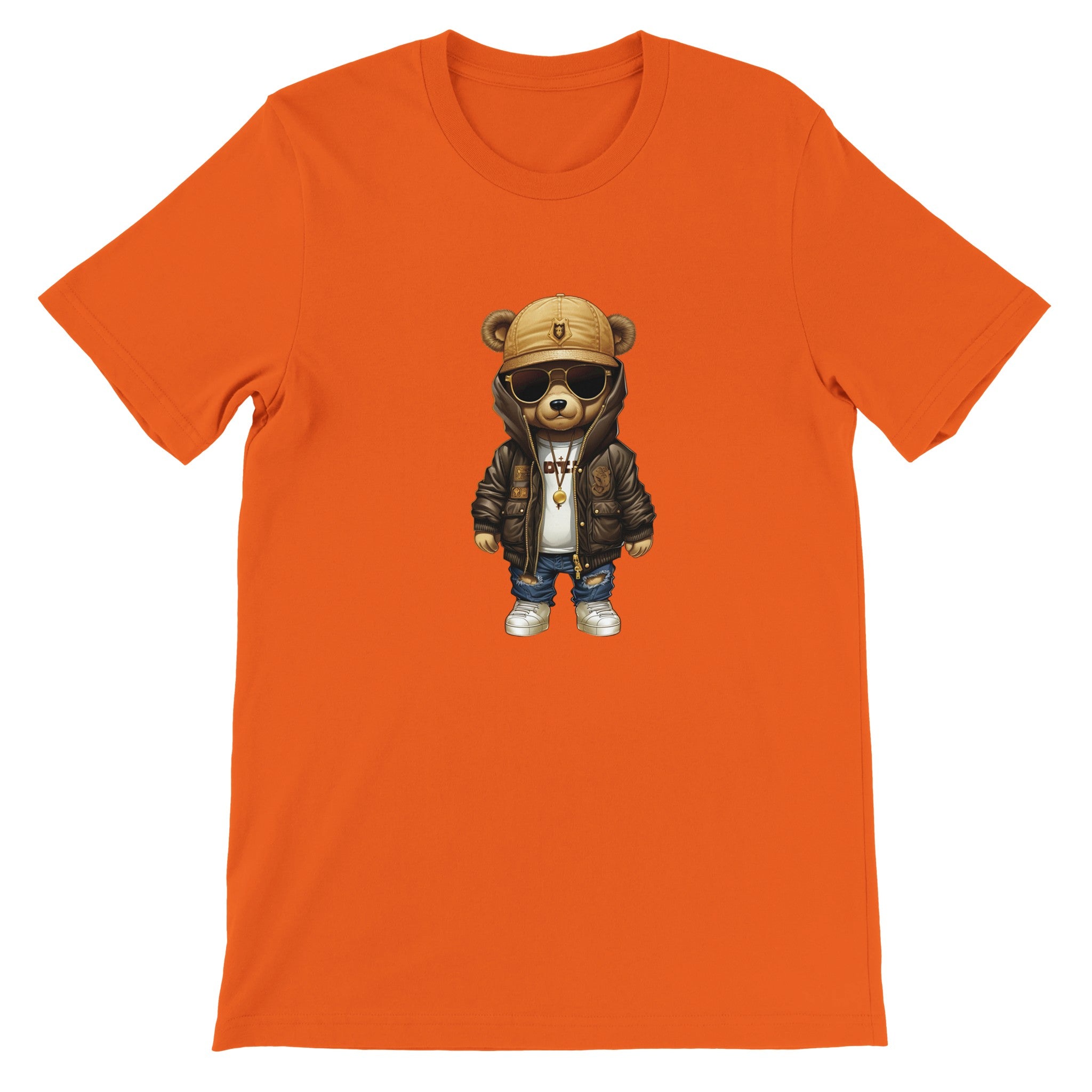 Budget Unisex Crewneck T-shirt/Teddy-Bear-Hip-Hop - Enet Images