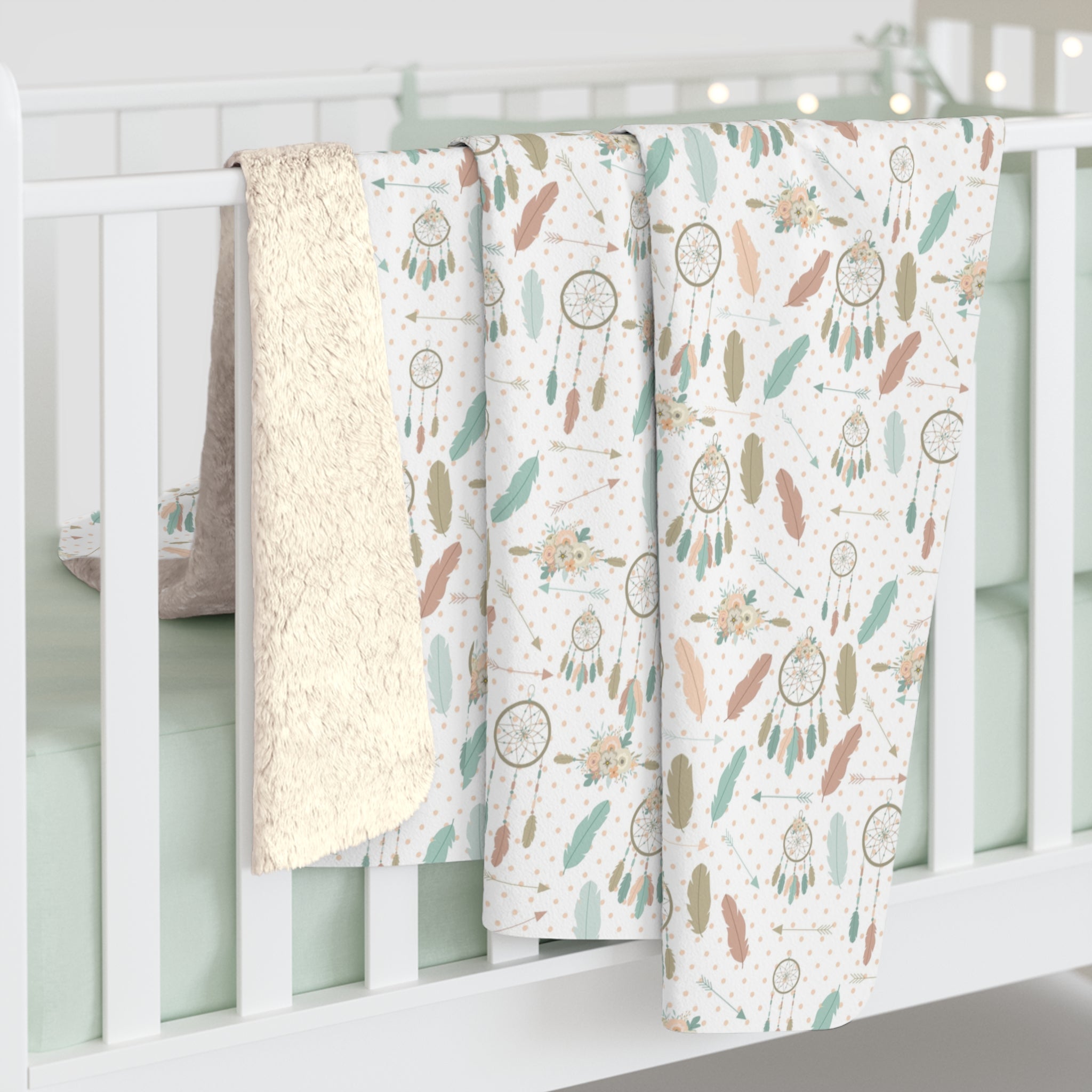 Boho Picks/Sherpa Fleece Blanket - Enet Images