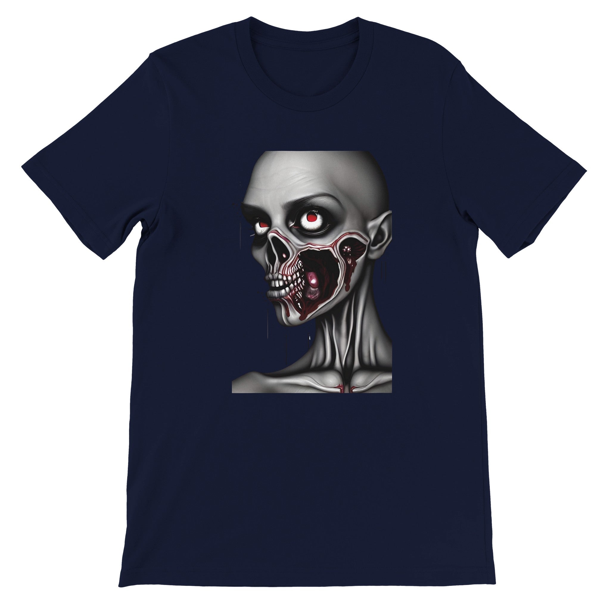 Budget Unisex Crewneck T-shirt/Zombie-Portrait - Enet Images