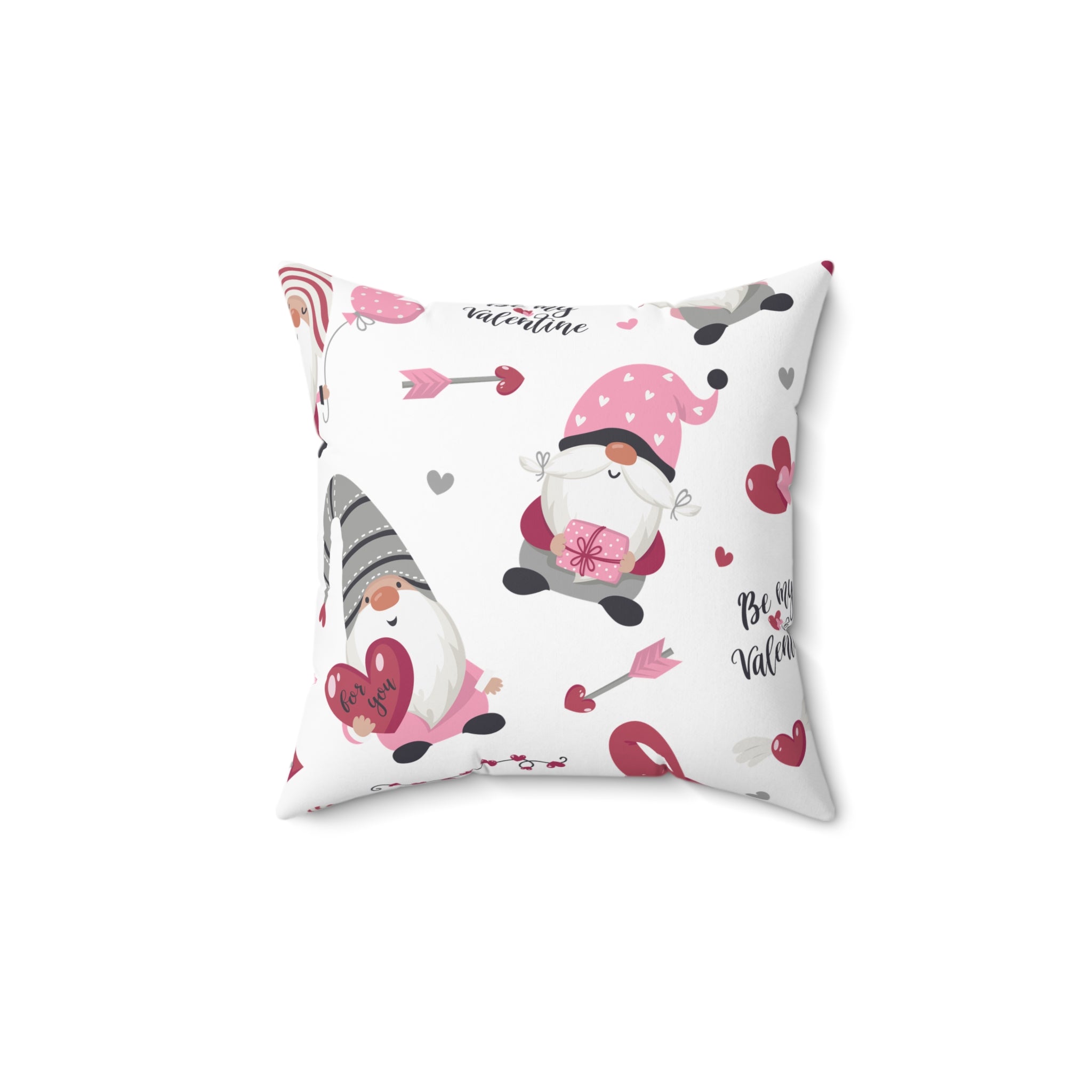 Valentine Gnomes/Spun Polyester Square Pillow - Enet Images