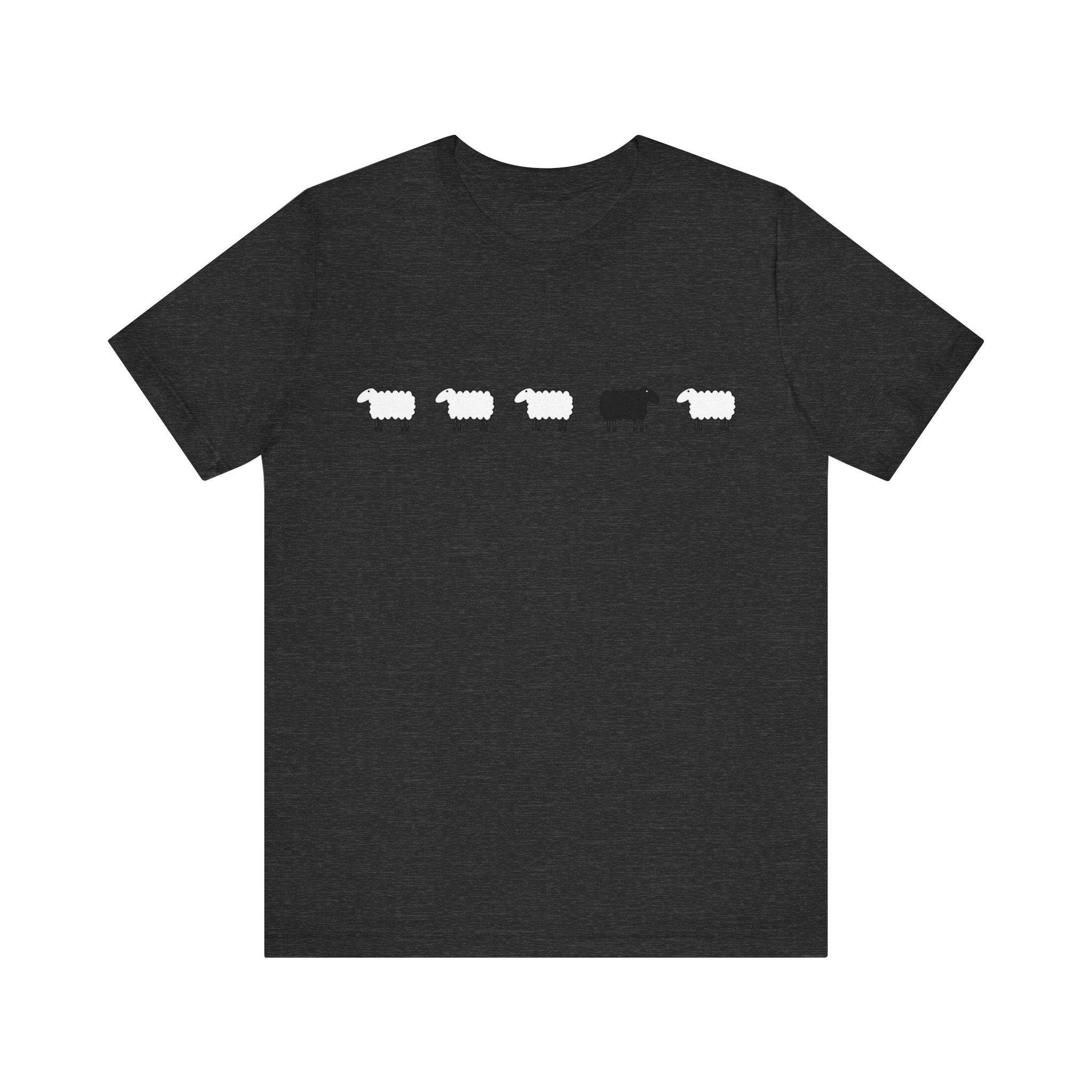 Budget Unisex Crewneck T-shirt/Sheep-Black-Sheep - Enet Images