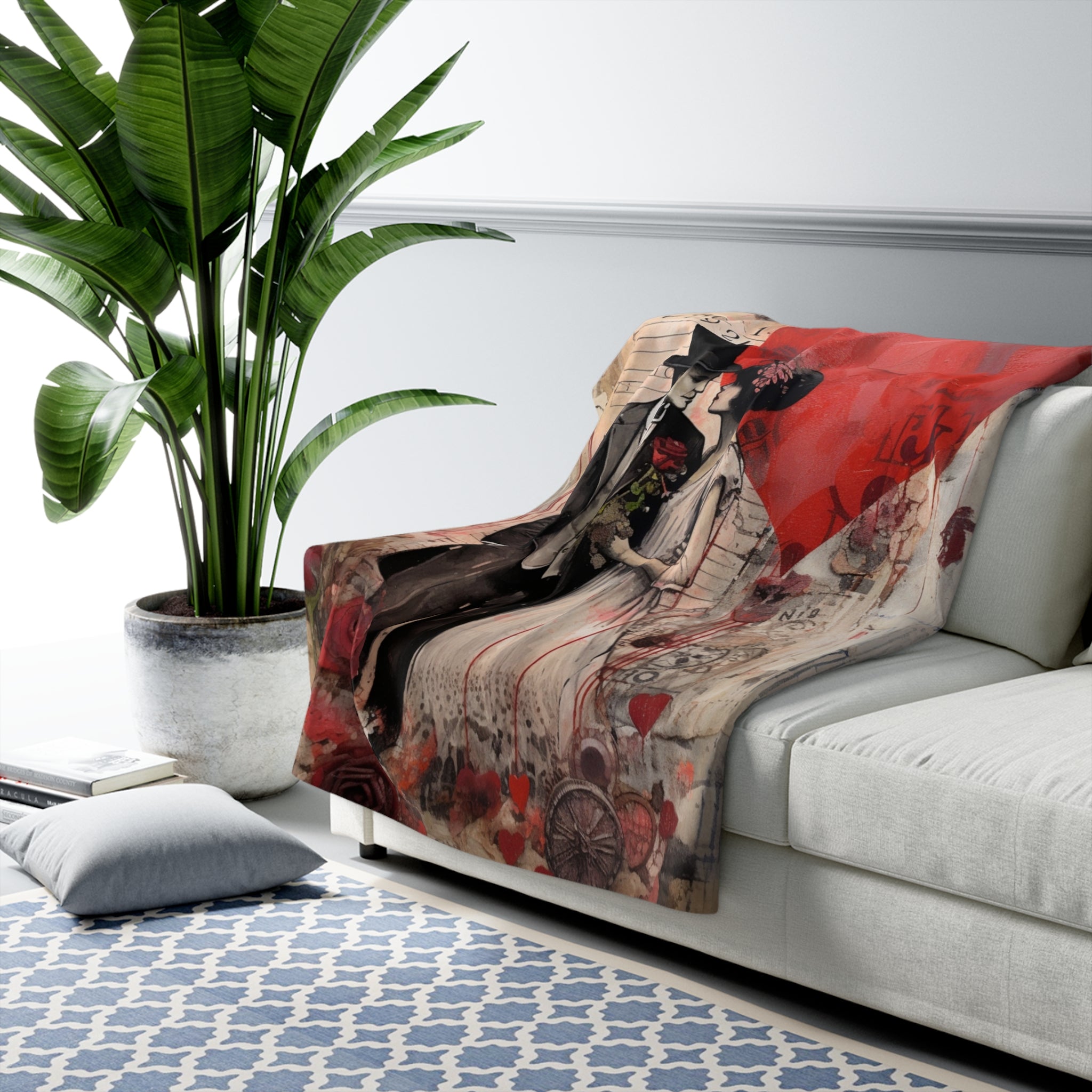 Couple In Love/Sherpa Fleece Blanket - Enet Images