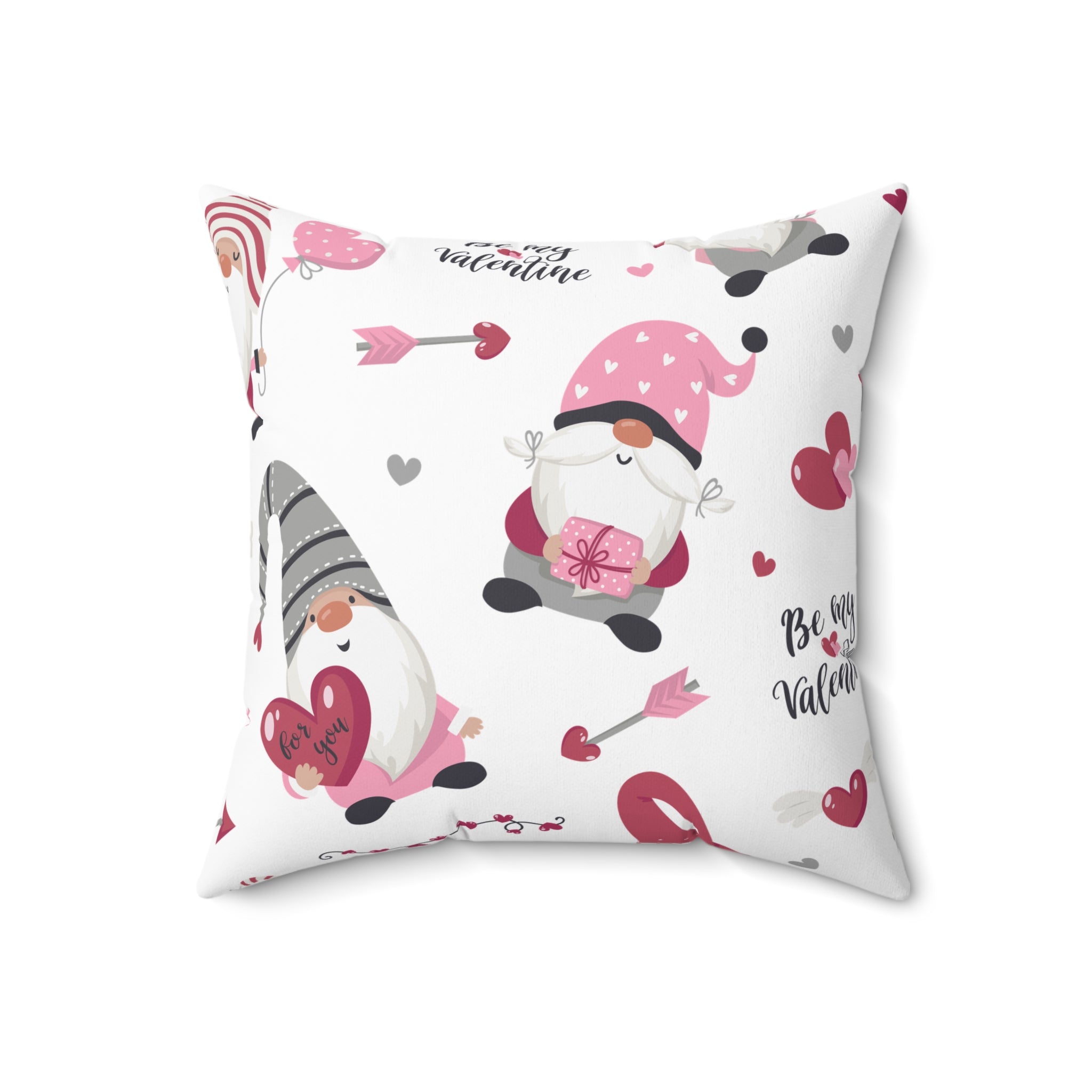 Valentine Gnomes/Spun Polyester Square Pillow - Enet Images