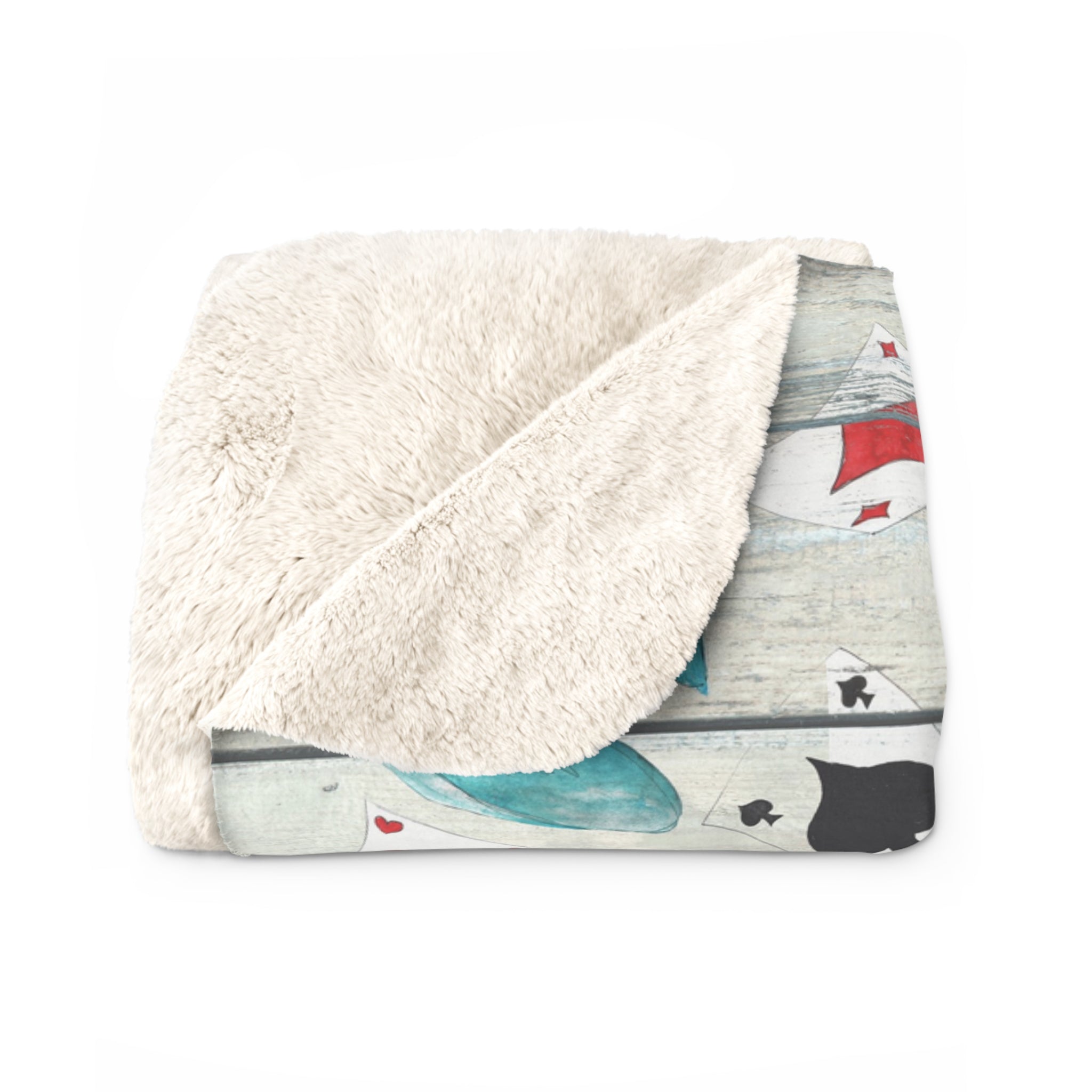 Love Cards/Sherpa Fleece Blanket - Enet Images