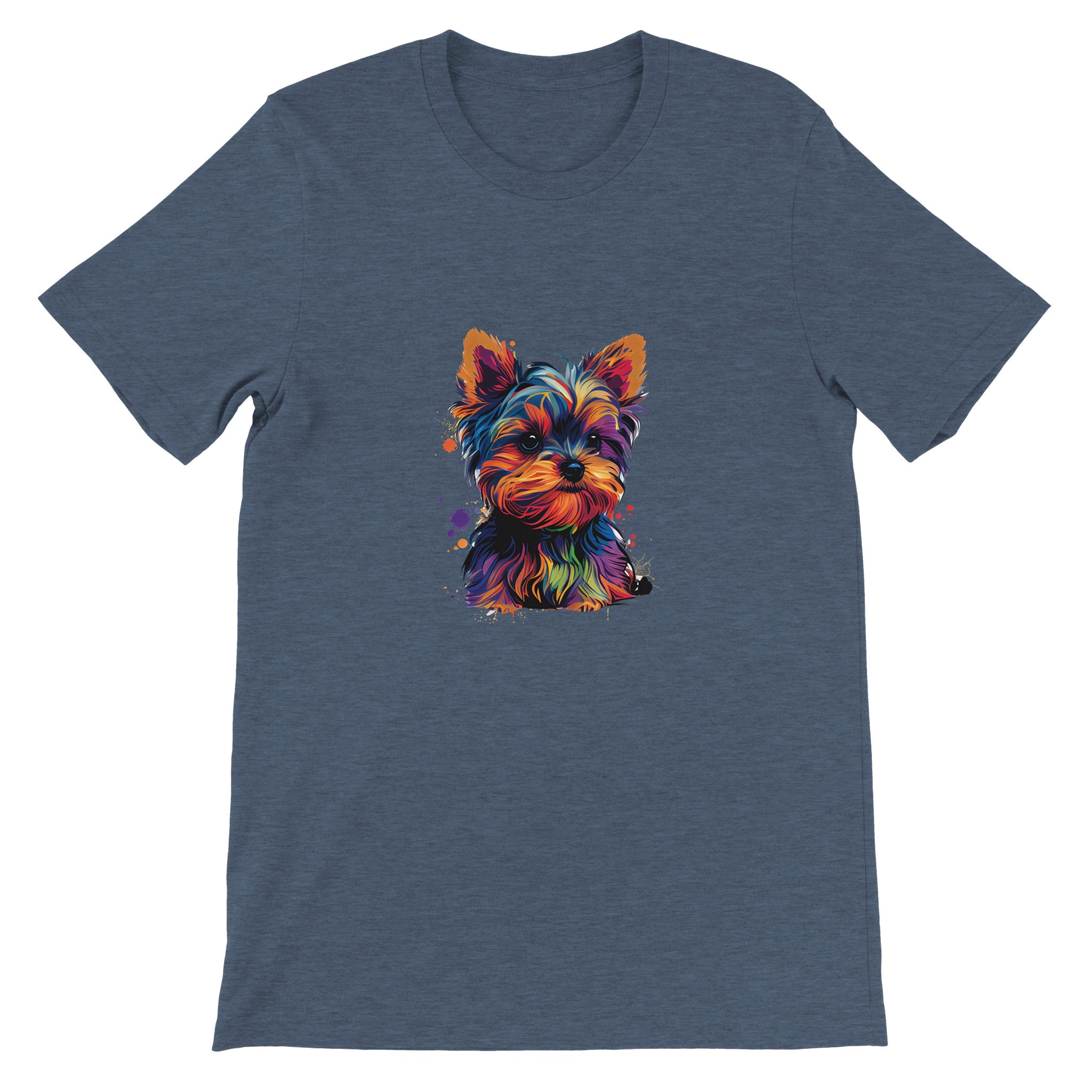 Budget Unisex Crewneck T-shirt/Yorkie-Colorful - Enet Images