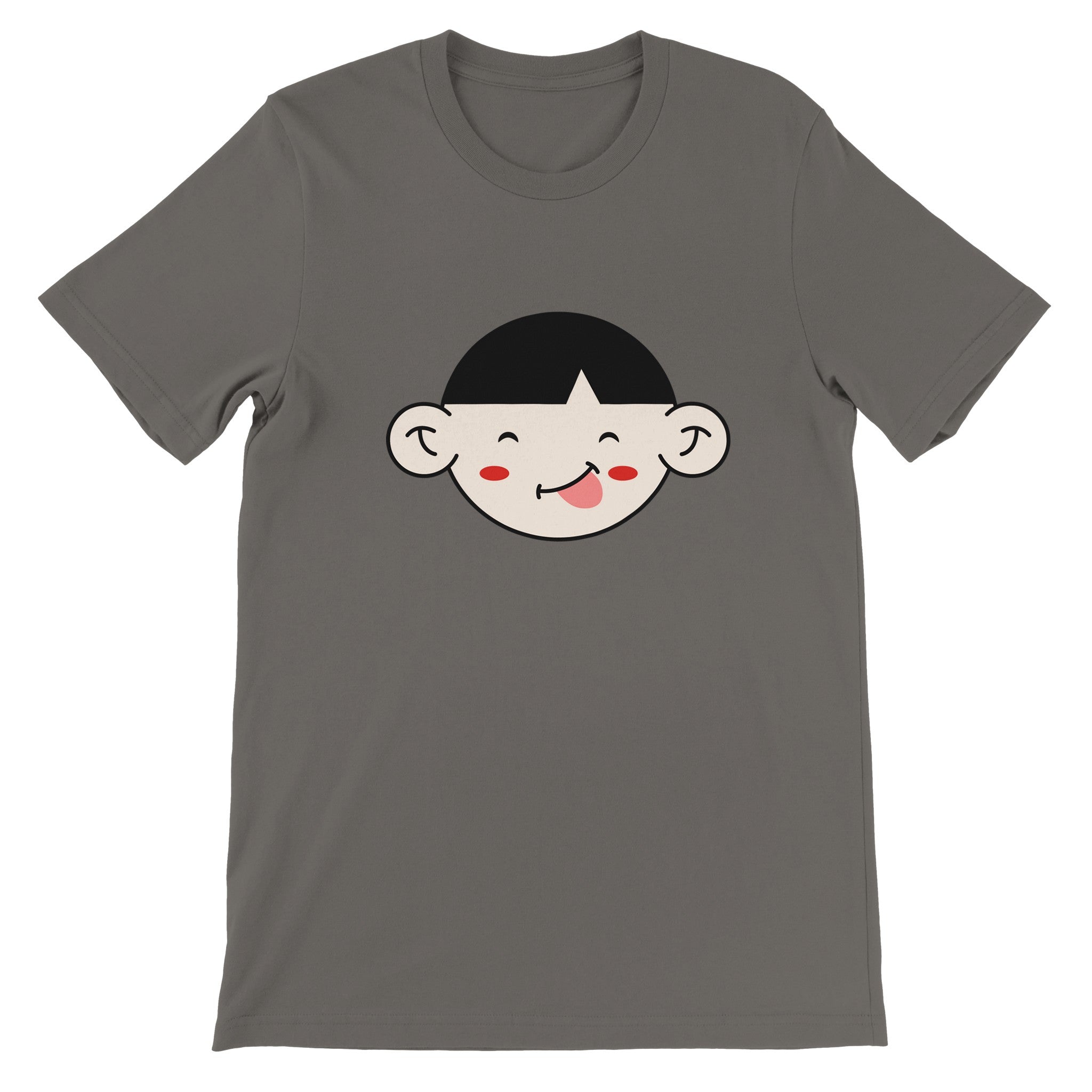 Budget Unisex Crewneck T-shirt/Funny-Face-And-Red-Chicks - Enet Images