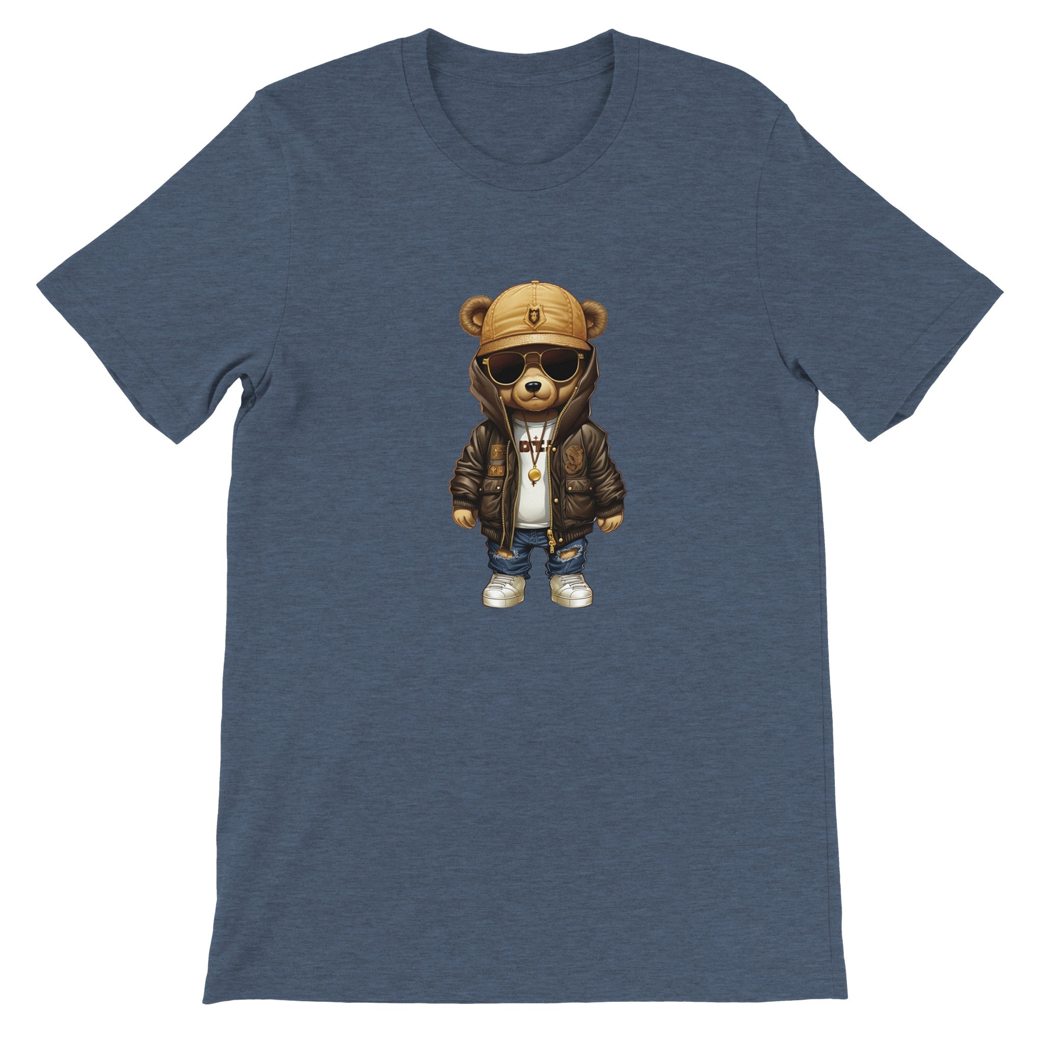 Budget Unisex Crewneck T-shirt/Teddy-Bear-Hip-Hop - Enet Images
