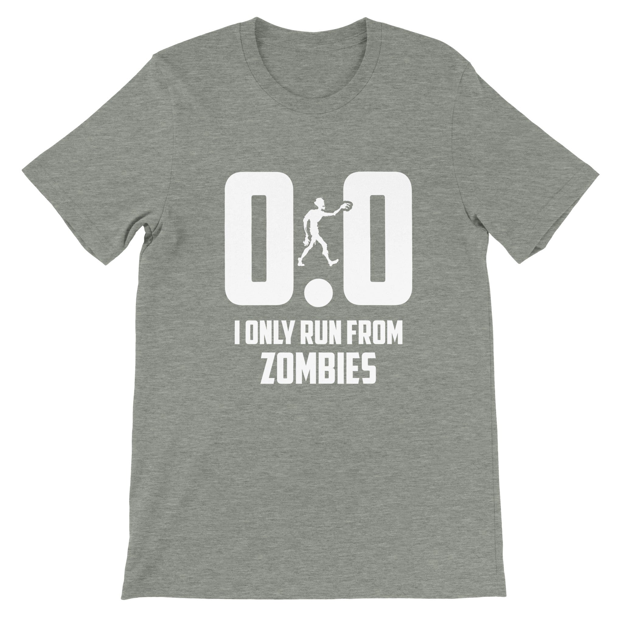 Budget Unisex Crewneck T-shirt/Only-Run-From-Zombies - Enet Images