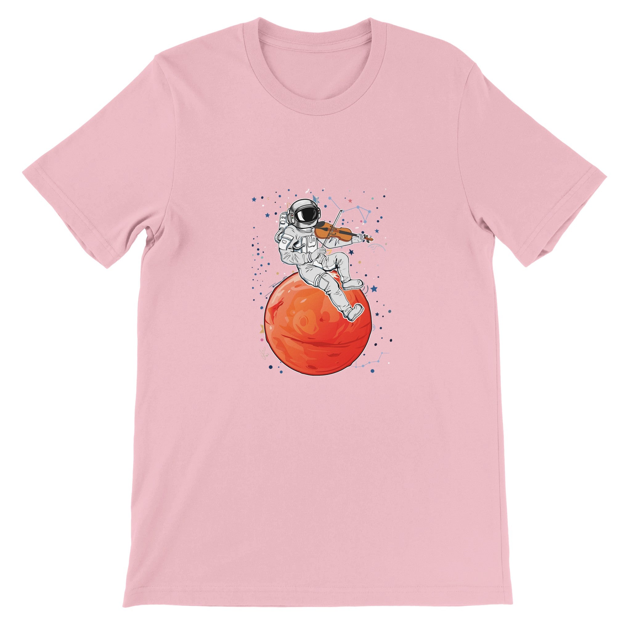 Budget Unisex Crewneck T-shirt/Astronaut-Violin-Player - Enet Images