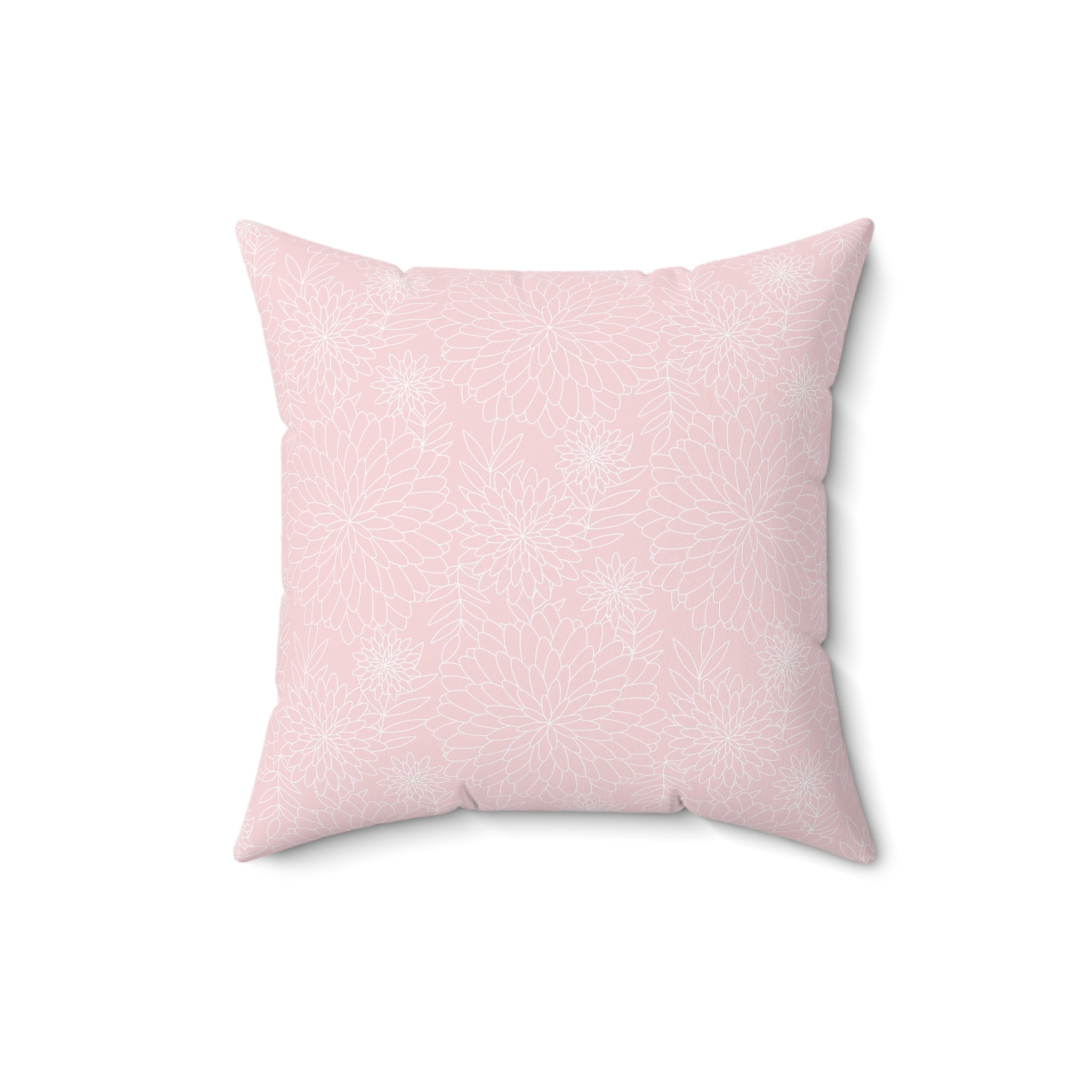 Valentine Pink Flower/Spun Polyester Square Pillow - Enet Images
