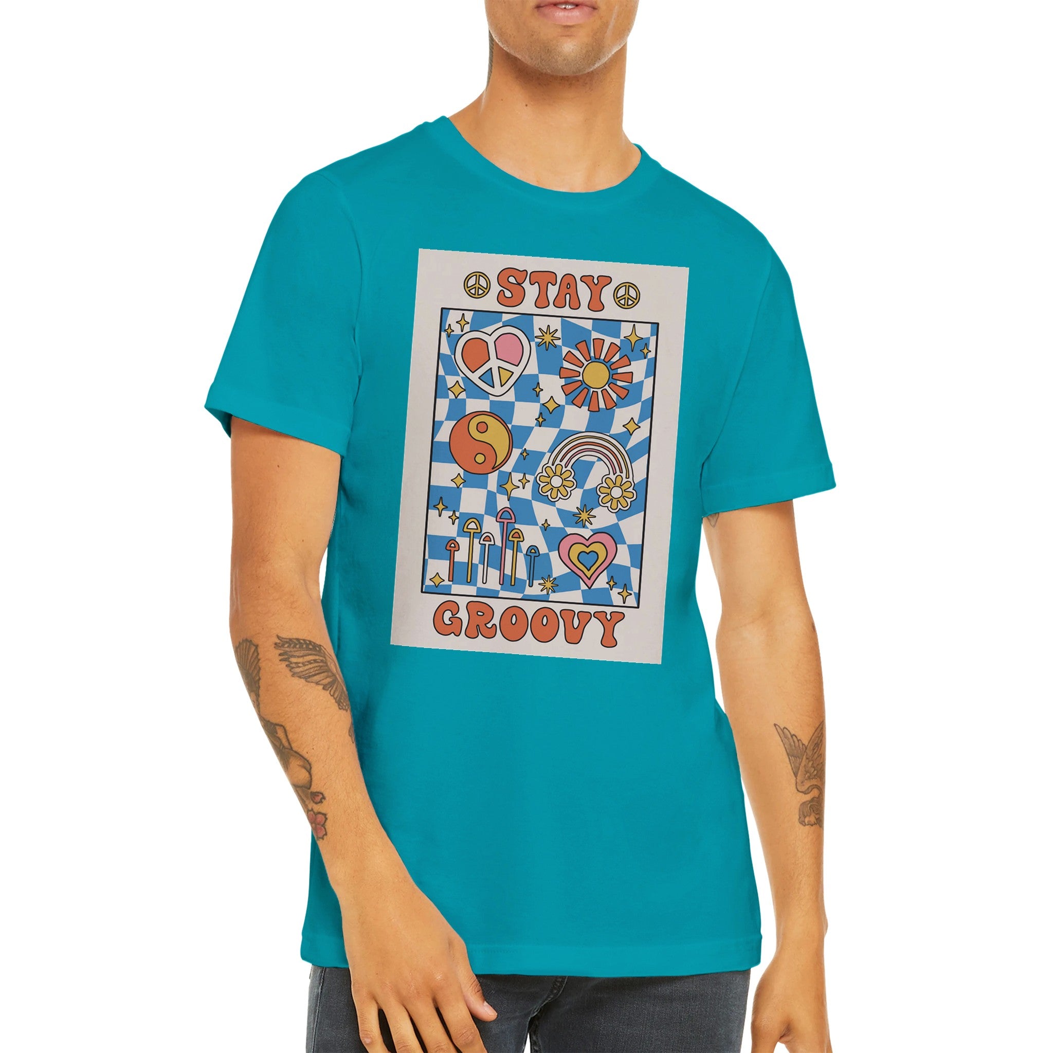 Budget Unisex Crewneck T-shirt/Stay-Groovy - Enet Images