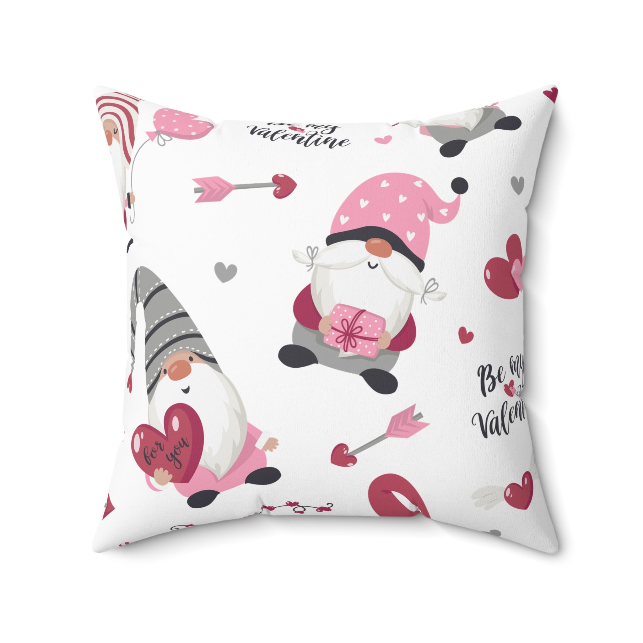 Valentine Gnomes/Spun Polyester Square Pillow - Enet Images