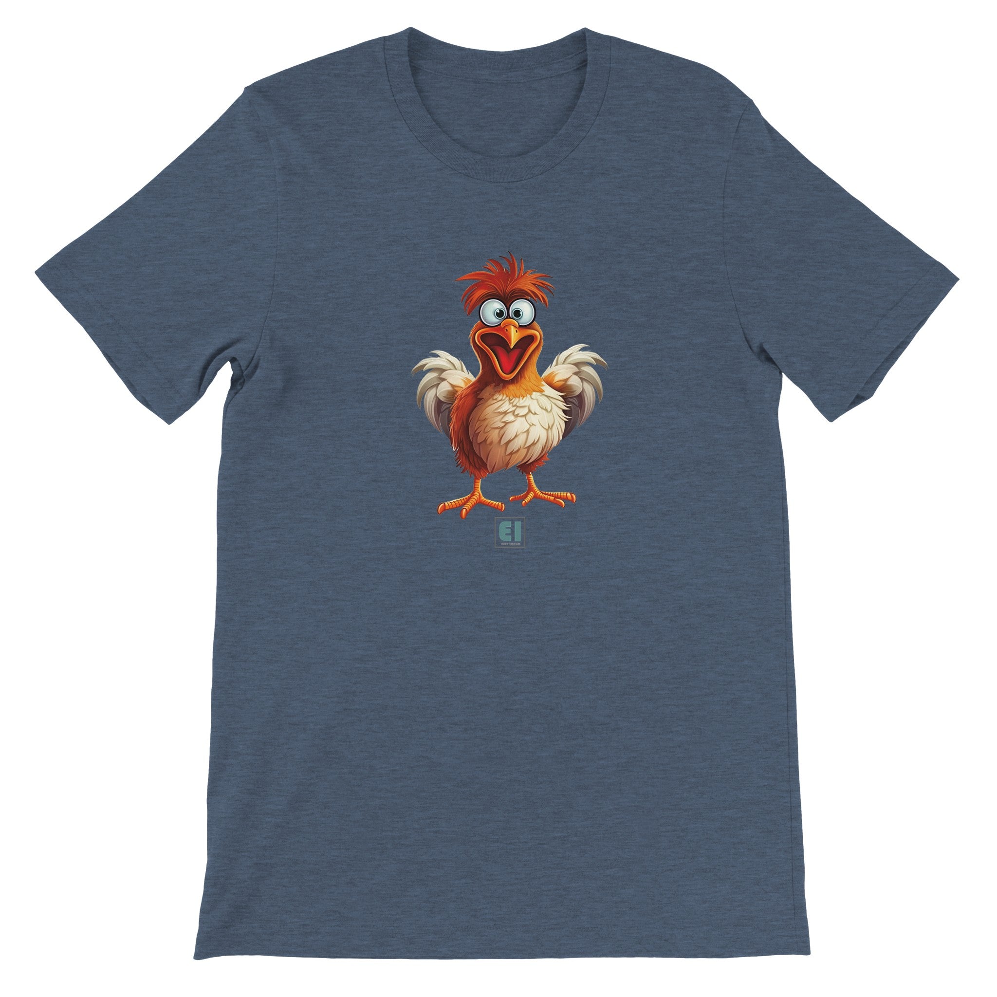 Budget Unisex Crewneck T-shirt/Funny-Chicken - Enet Images