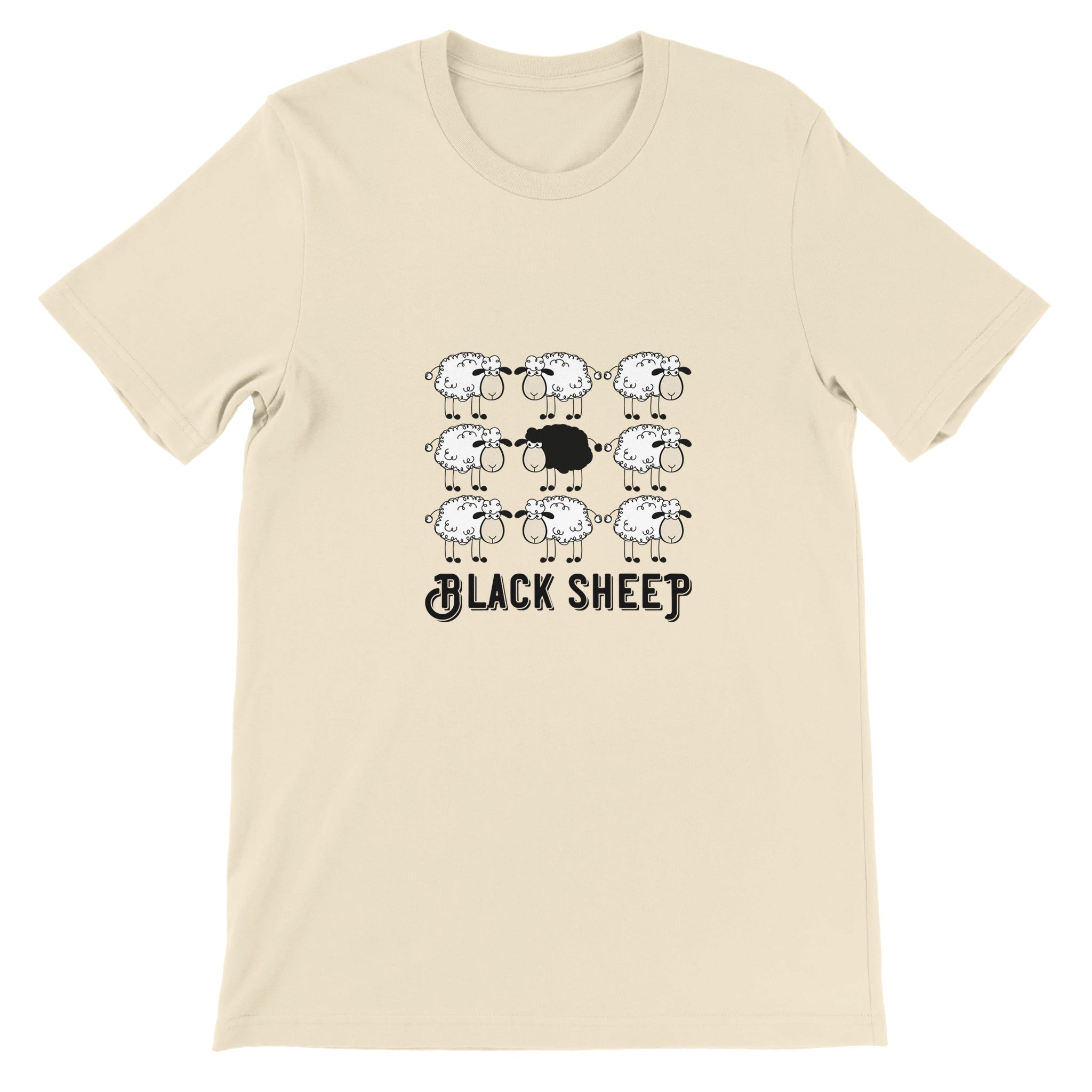 Budget Unisex Crewneck T-shirt/Black-Sheep - Enet Images
