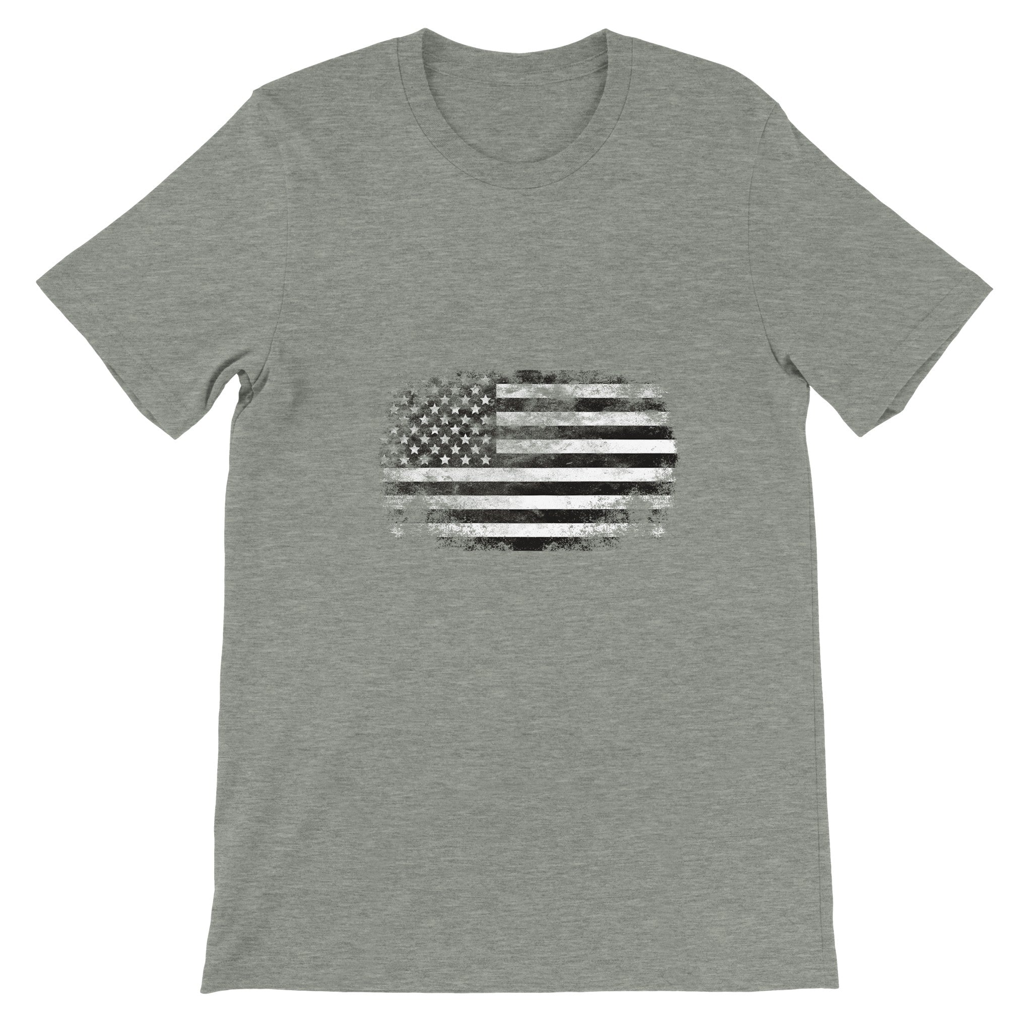 Budget Unisex Crewneck T-shirt/Vintage-American-Flag - Enet Images