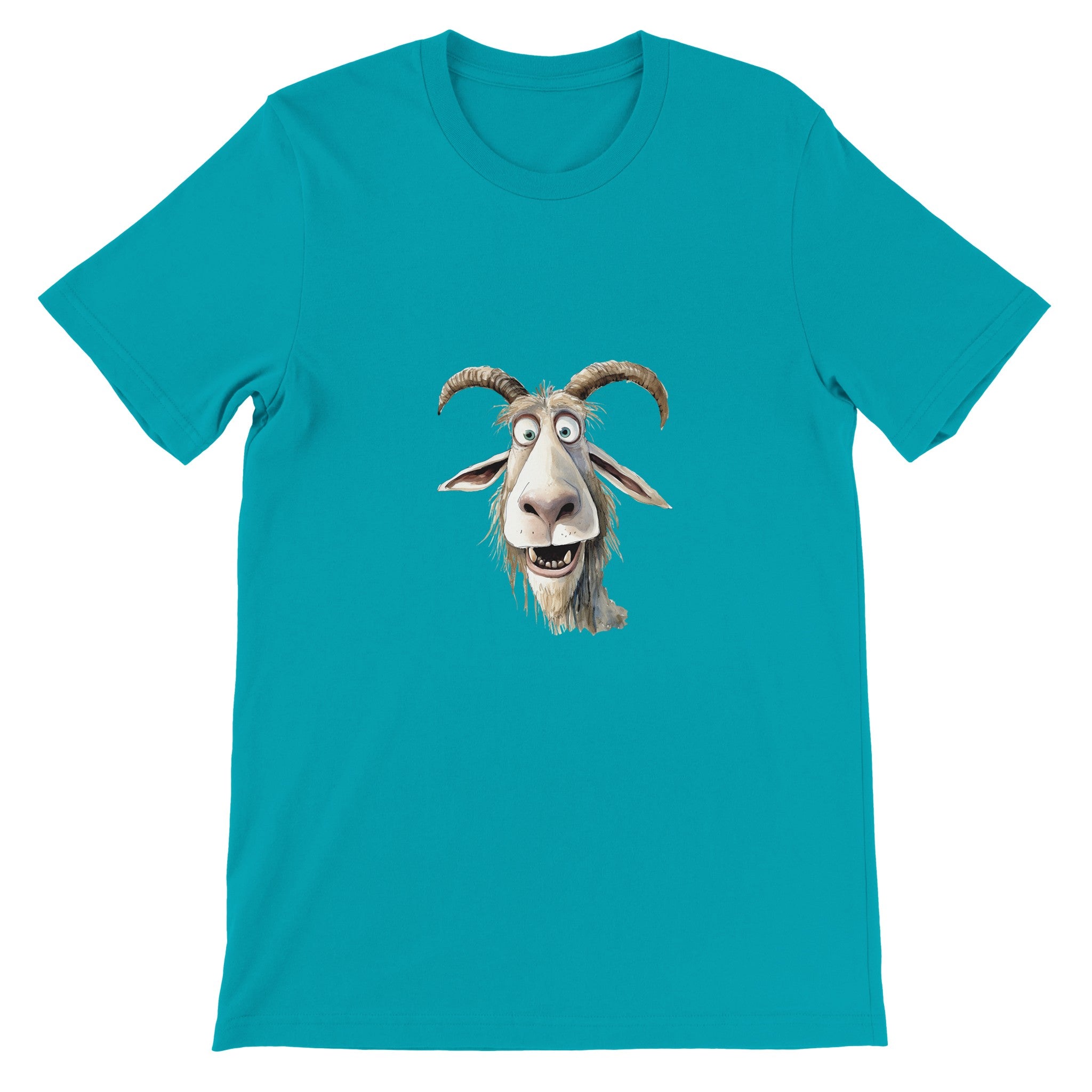 Budget Unisex Crewneck T-shirt/Funny-Goat - Enet Images
