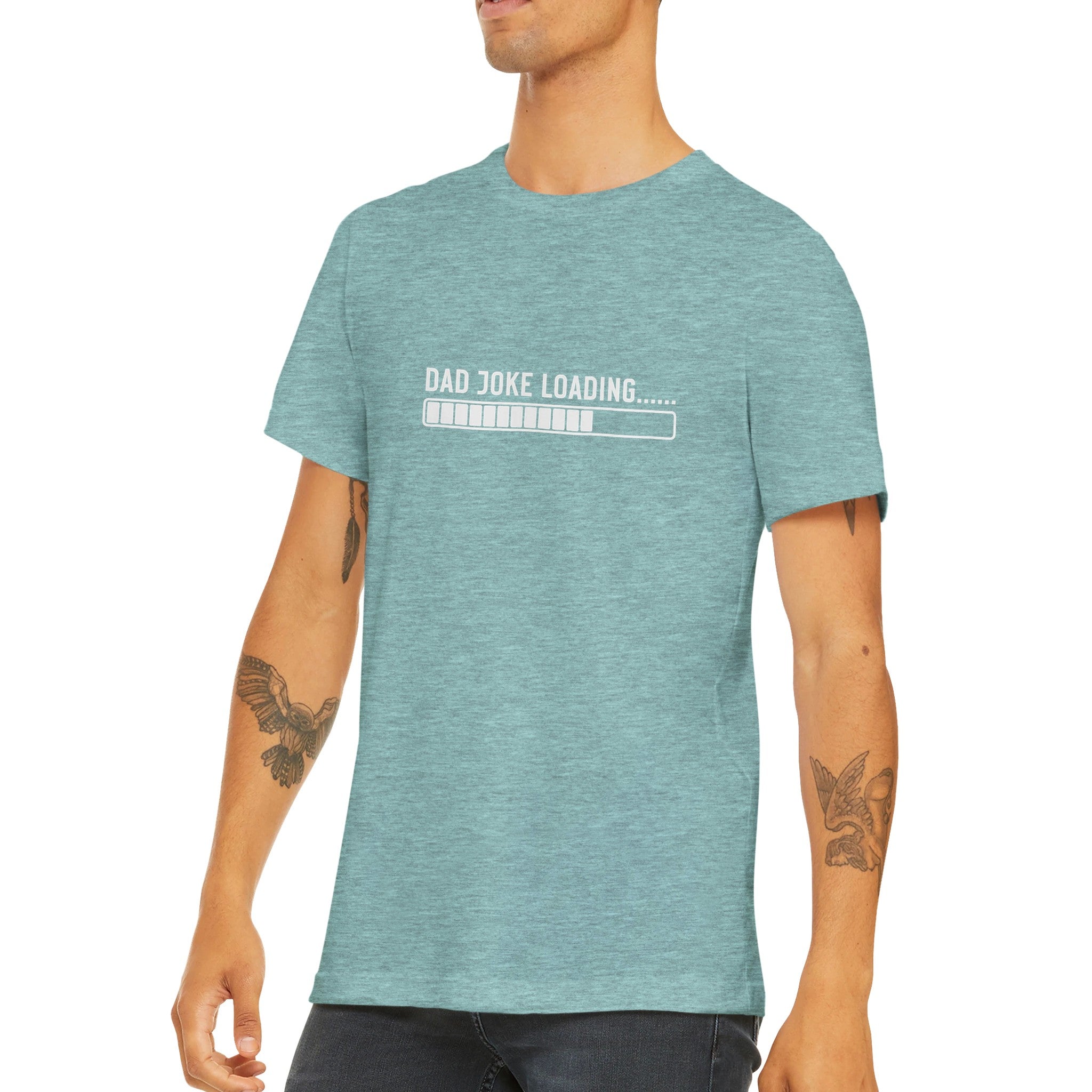 Budget Unisex Crewneck T-shirt/Dad-Joke-Loading - Enet Images