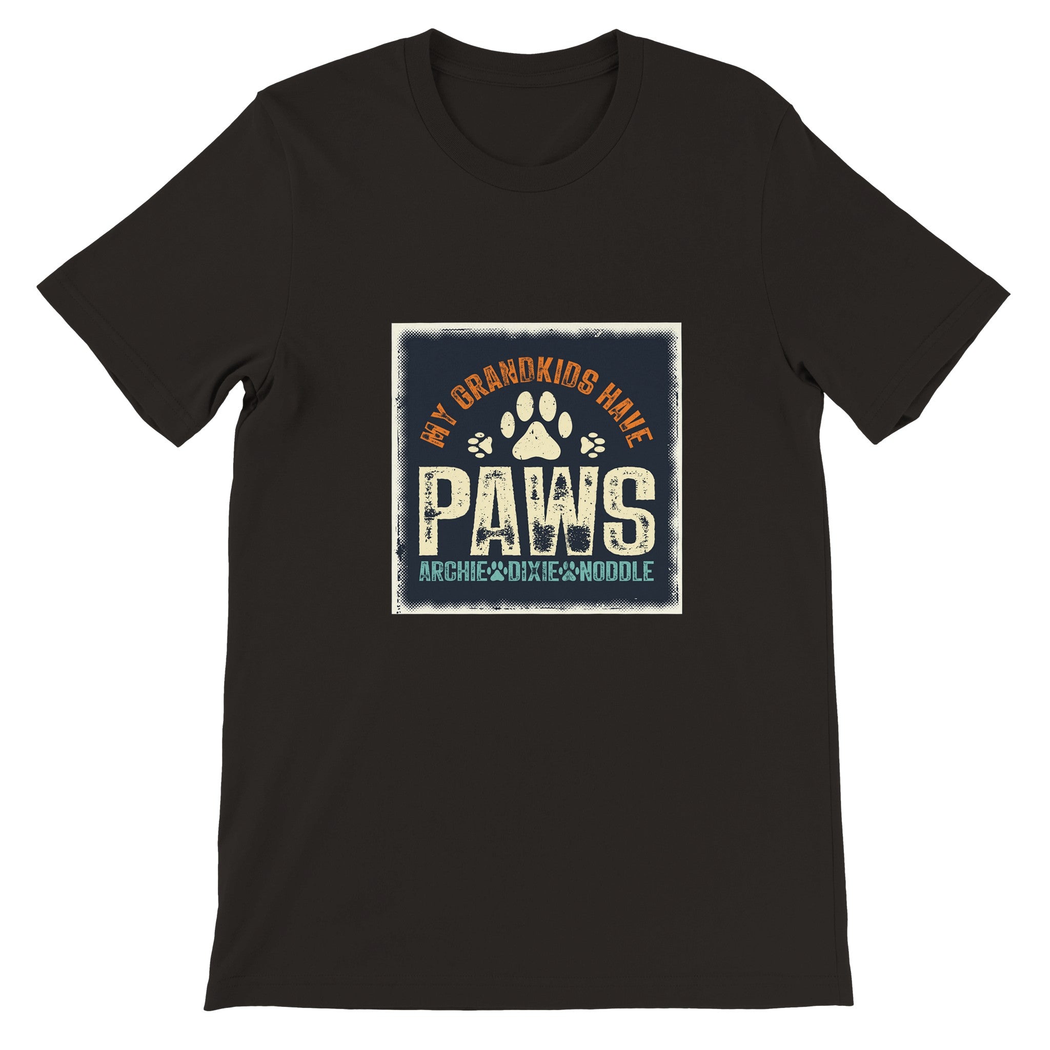 Budget Unisex Crewneck T-shirt/My-Grandkids-Have-Paws - Enet Images