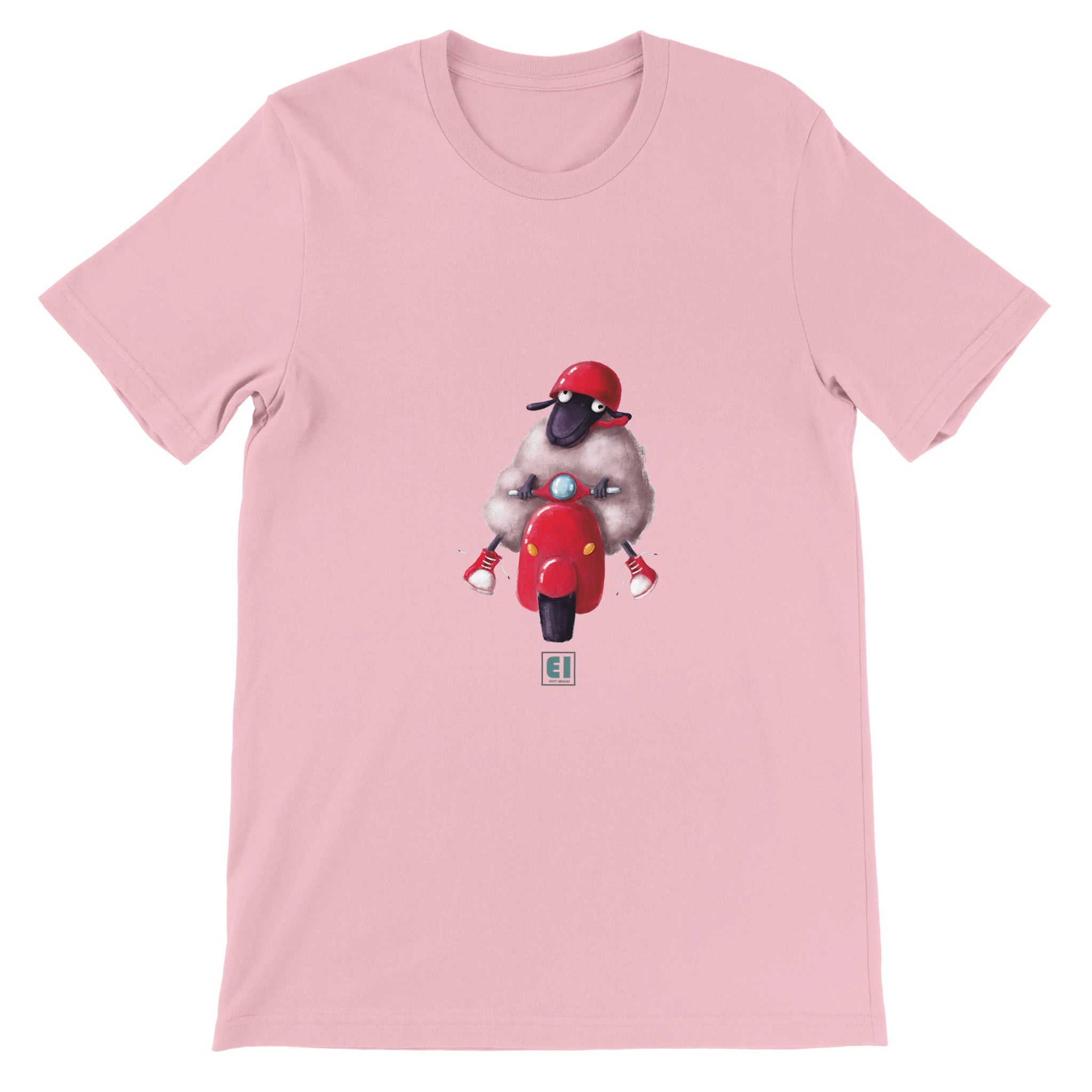 Budget Unisex Crewneck T-shirt/Sheep-Vespa - Enet Images