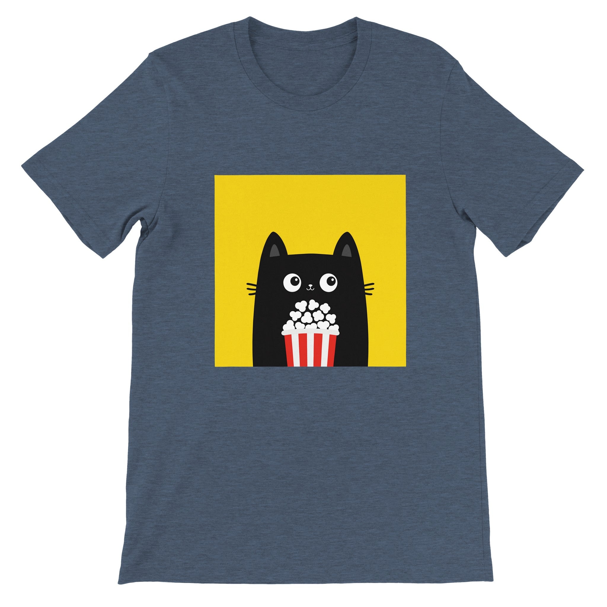 Budget Unisex Crewneck T-shirt/Cat-PopCorn - Enet Images