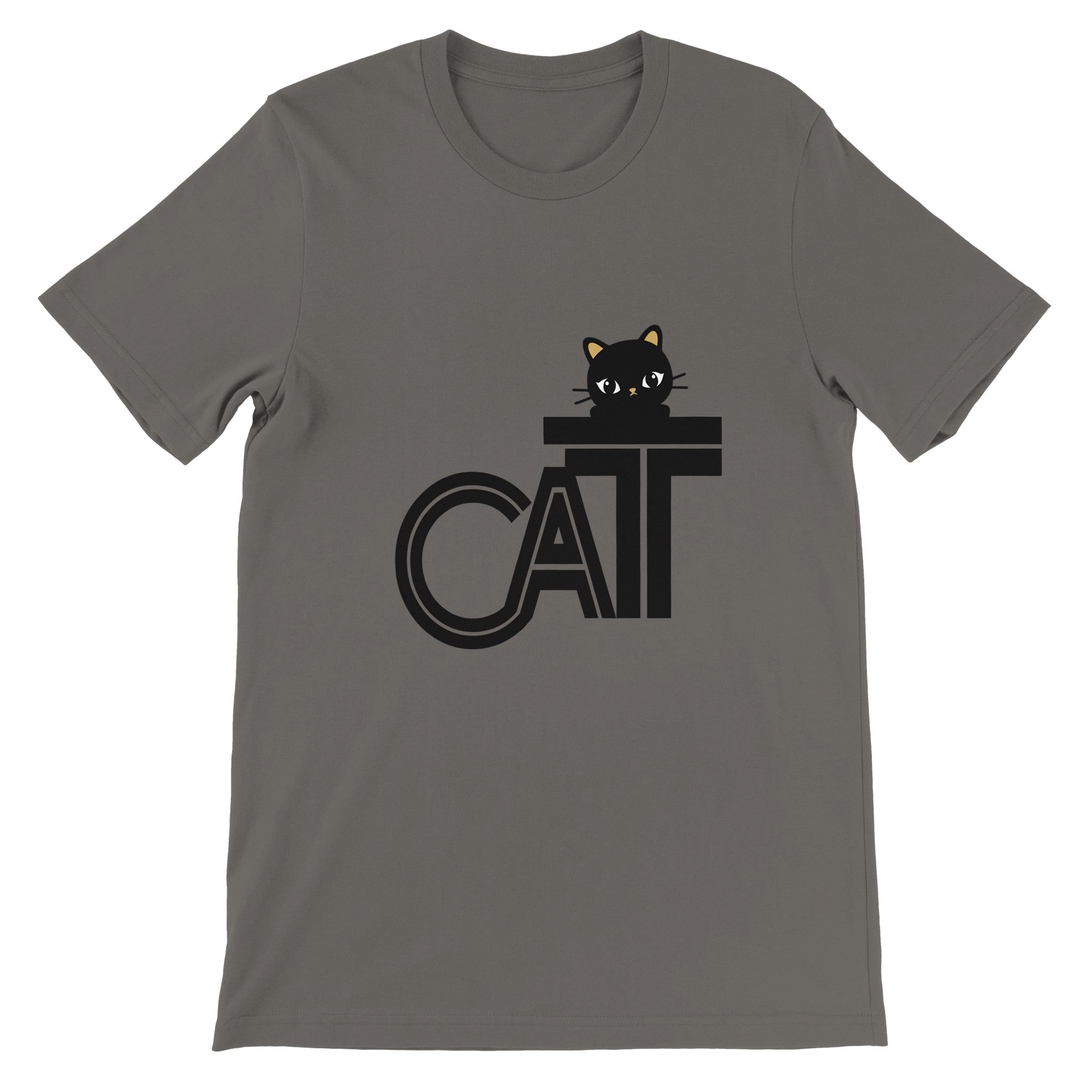 Budget Unisex Crewneck T-shirt/Cat-Funny - Enet Images