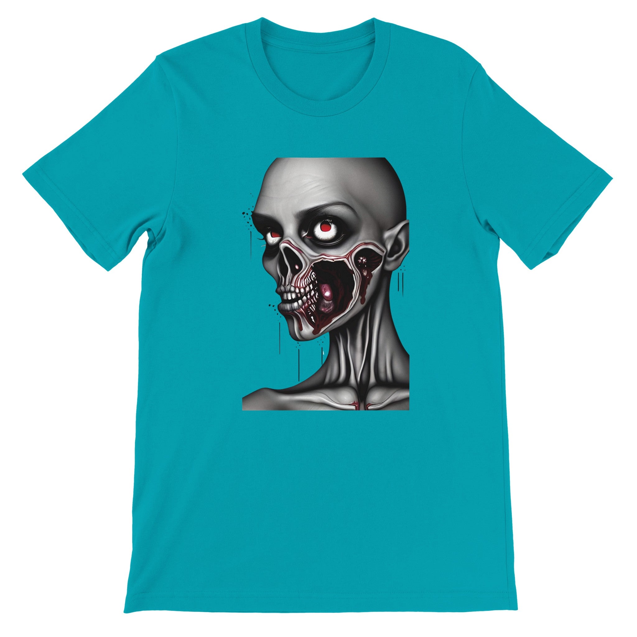 Budget Unisex Crewneck T-shirt/Zombie-Portrait - Enet Images