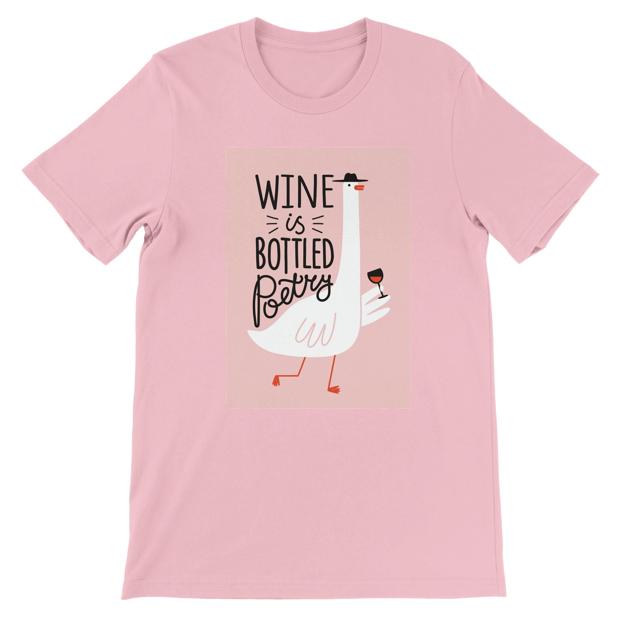 Budget Unisex Crewneck T-shirt/Wine-Is-Bottled-Poetry - Enet Images