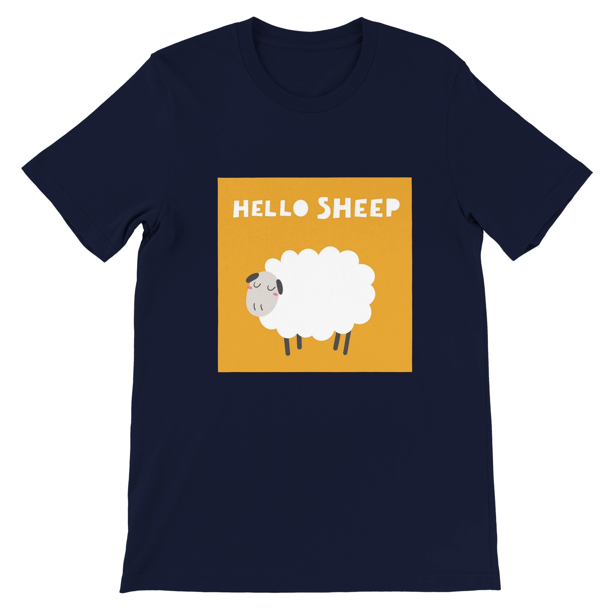 Budget Unisex Crewneck T-shirt/Hello-Sheep - Enet Images