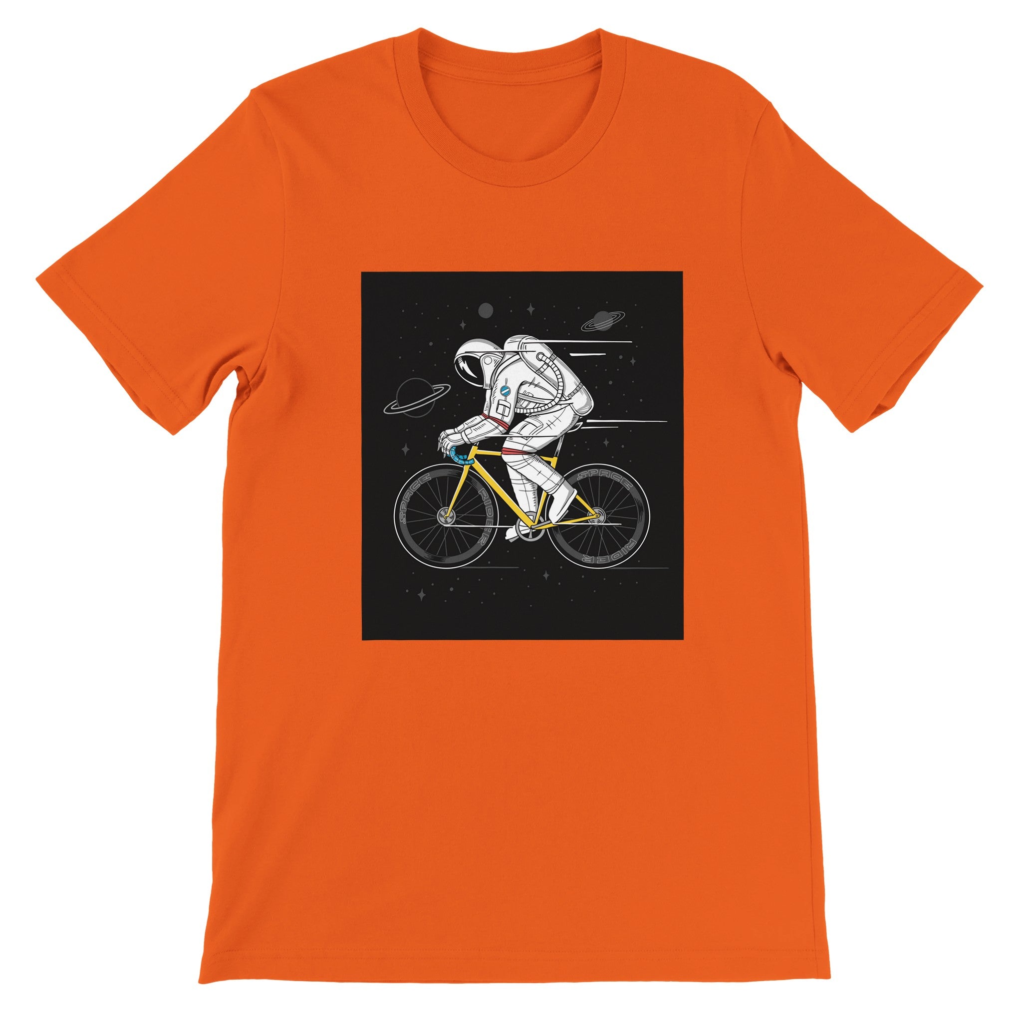 Budget Unisex Crewneck T-shirt/Astronaut-Cycling-Champion - Enet Images